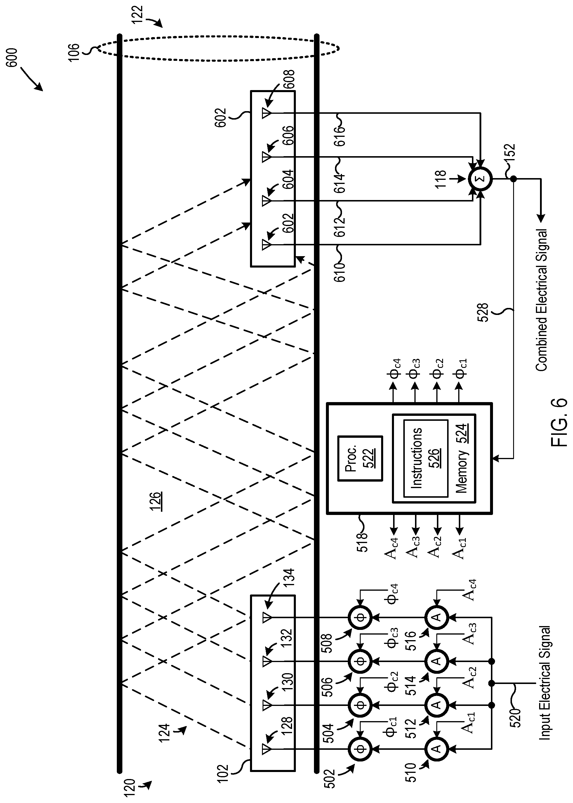 Patent US11784688 Figure 6 – Methods and systems for wireless communication in a reflective environment