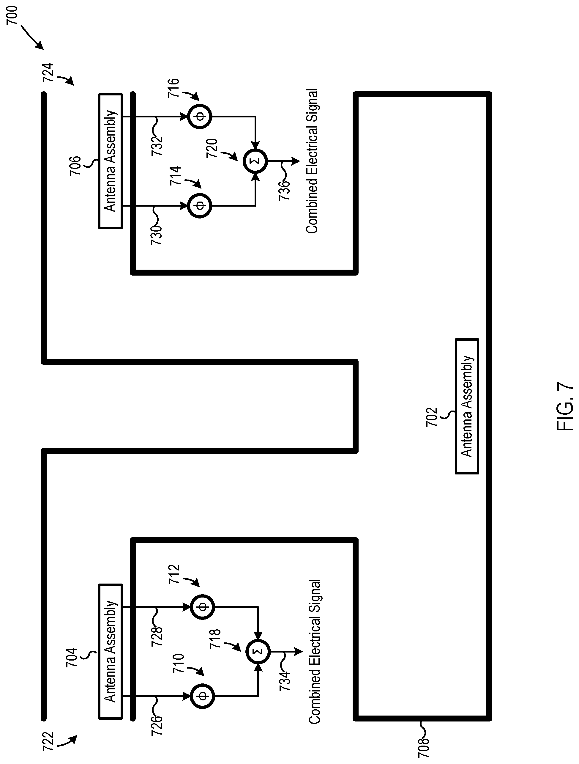Patent US11784688 Figure 7 – Methods and systems for wireless communication in a reflective environment