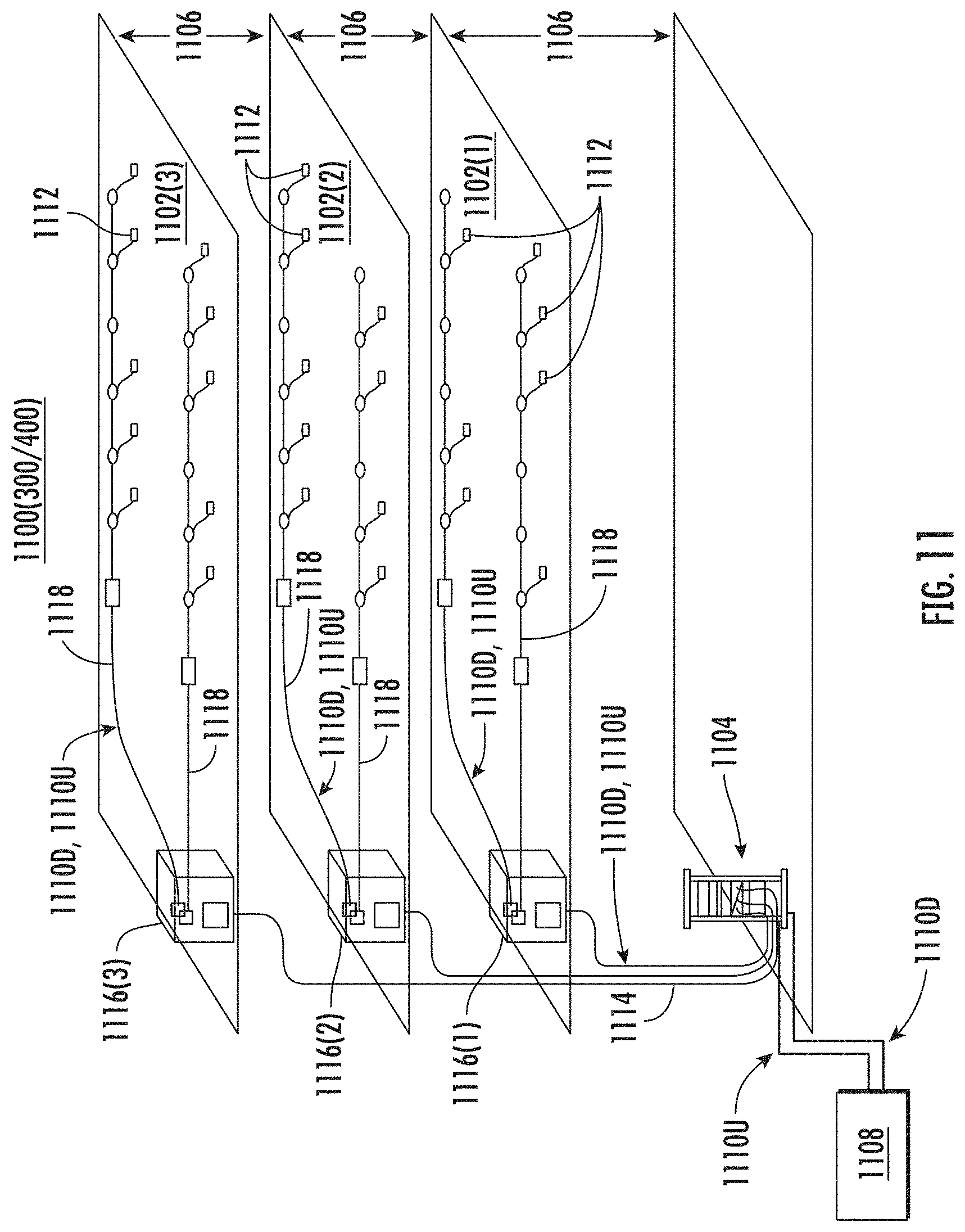 Patent US11784693 Figure 11 – Coverage cluster-based beamforming in a wireless node in a wireless communications system (WCS)