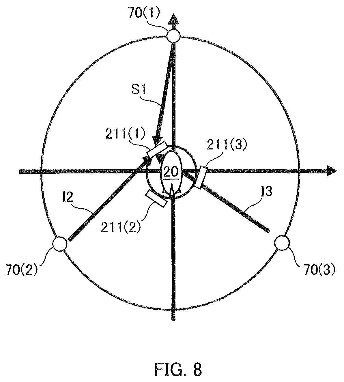Patent US11784708 Figure 8 – Propagation path response estimation and interference canceling using spread-spectrum pilot signal in multi-feeder link of HAPS