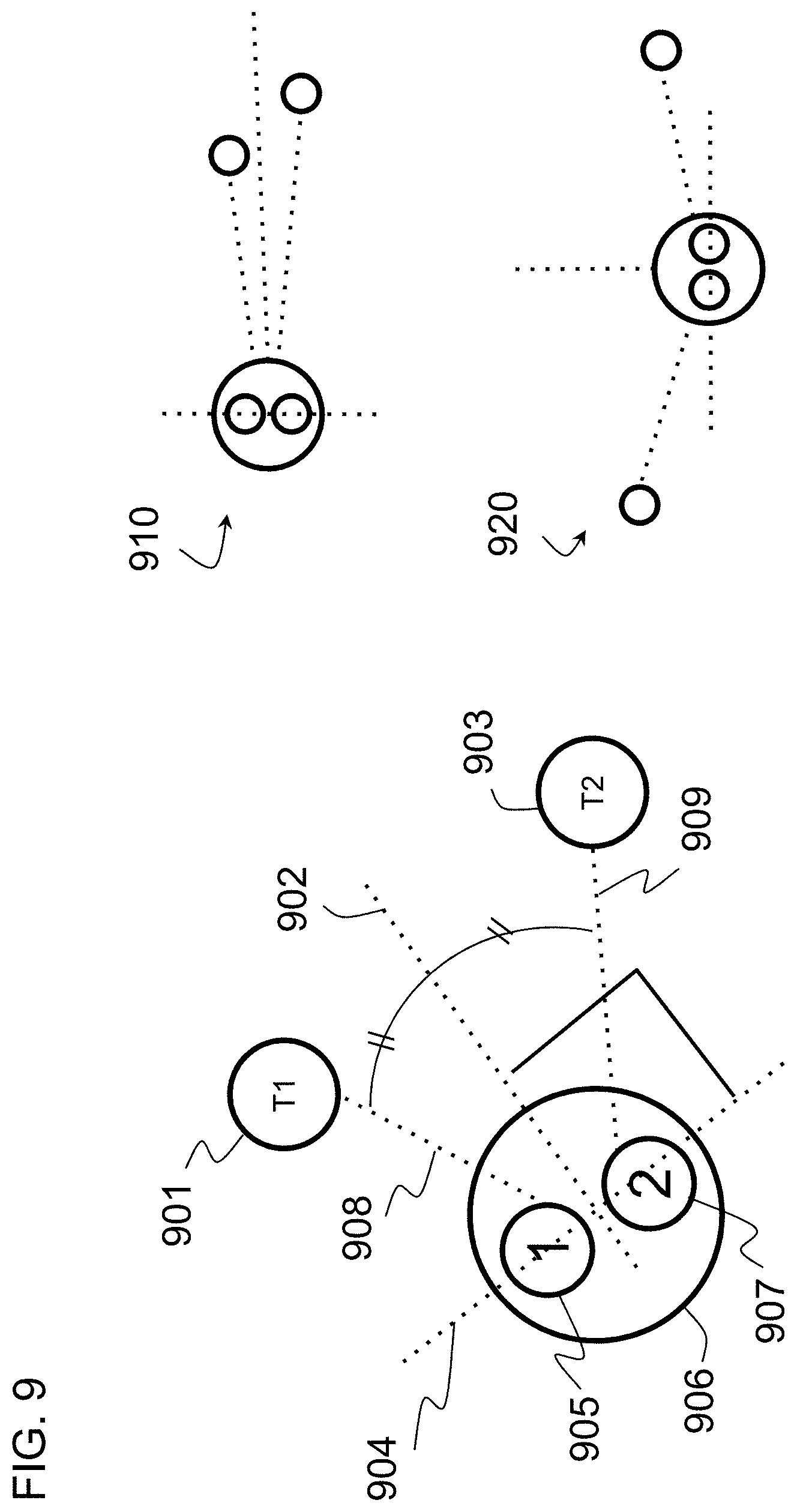Patent US11784713 Figure 9 – Wide and fully flexible two-electromagnetic-beam steering device