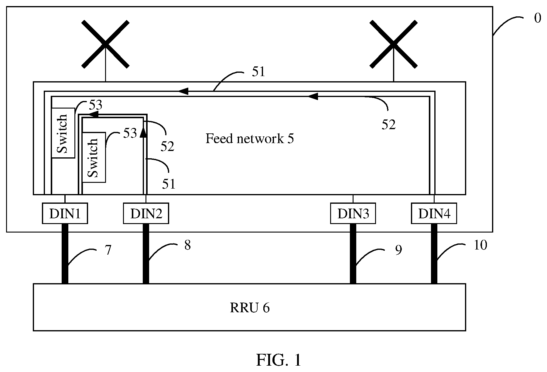 Patent US11784728 Figure 1 – Radio frequency channel calibration method and apparatus, antenna, and base station