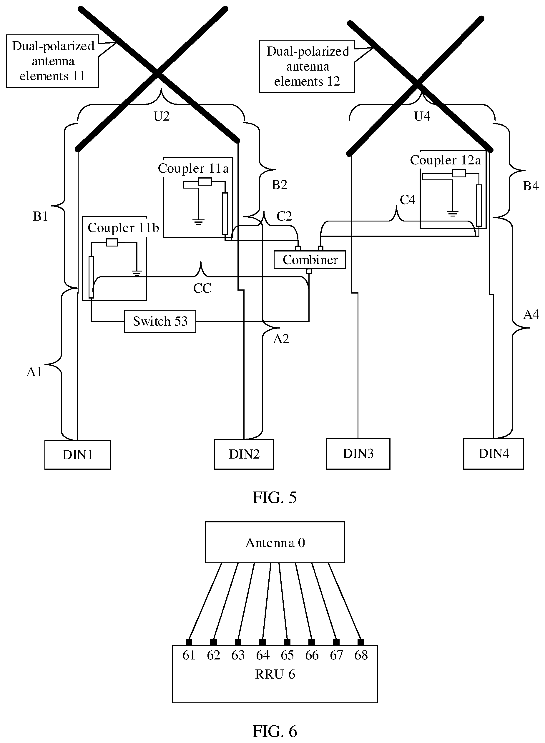 Patent US11784728 Figure 5 – Radio frequency channel calibration method and apparatus, antenna, and base station
