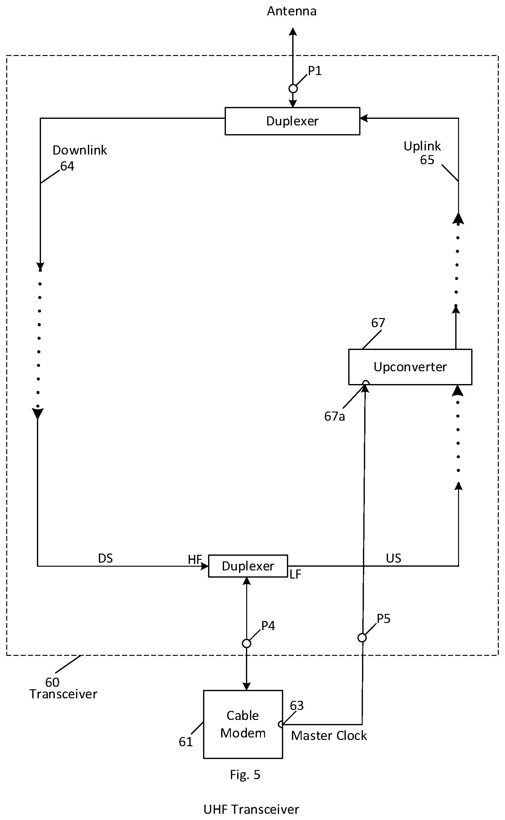 Patent US11784781 Figure 4 – Full duplex wireless communication system with single master clock
