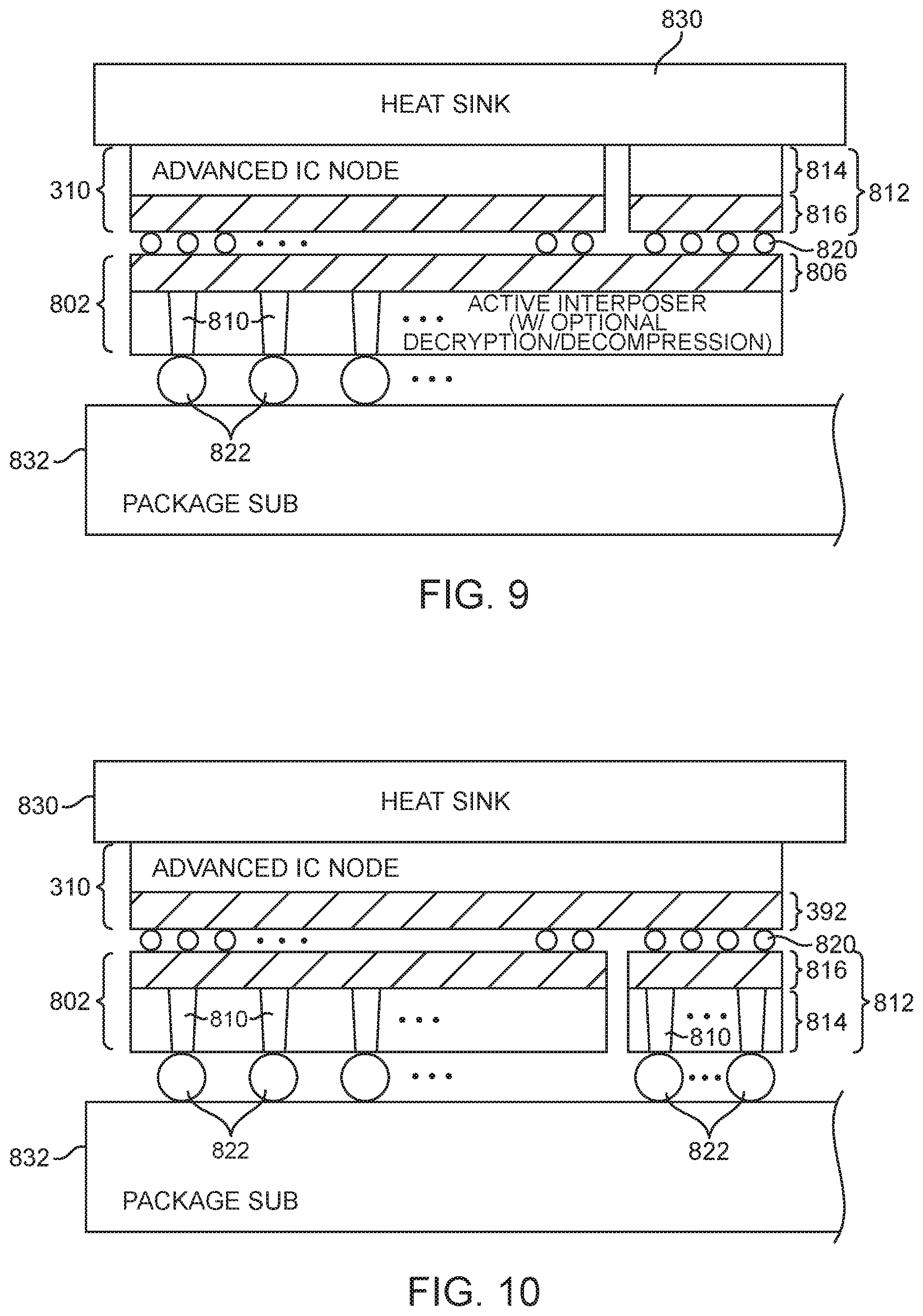 Patent US11784794 Figure 9 – Active interposer for localized programmable integrated circuit reconfiguration
