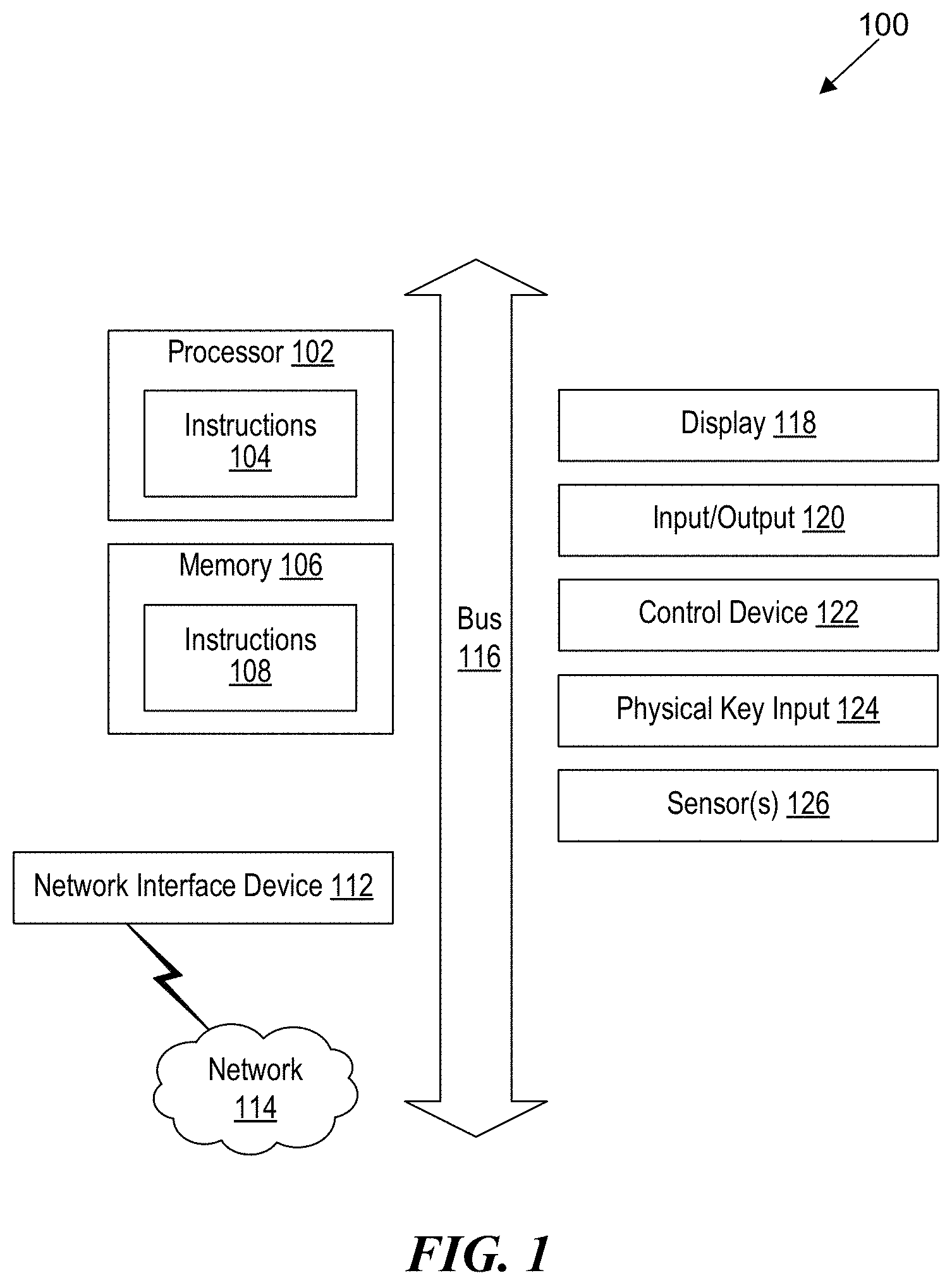 Patent US11784818 Figure 1 – Exchange and display of digital content