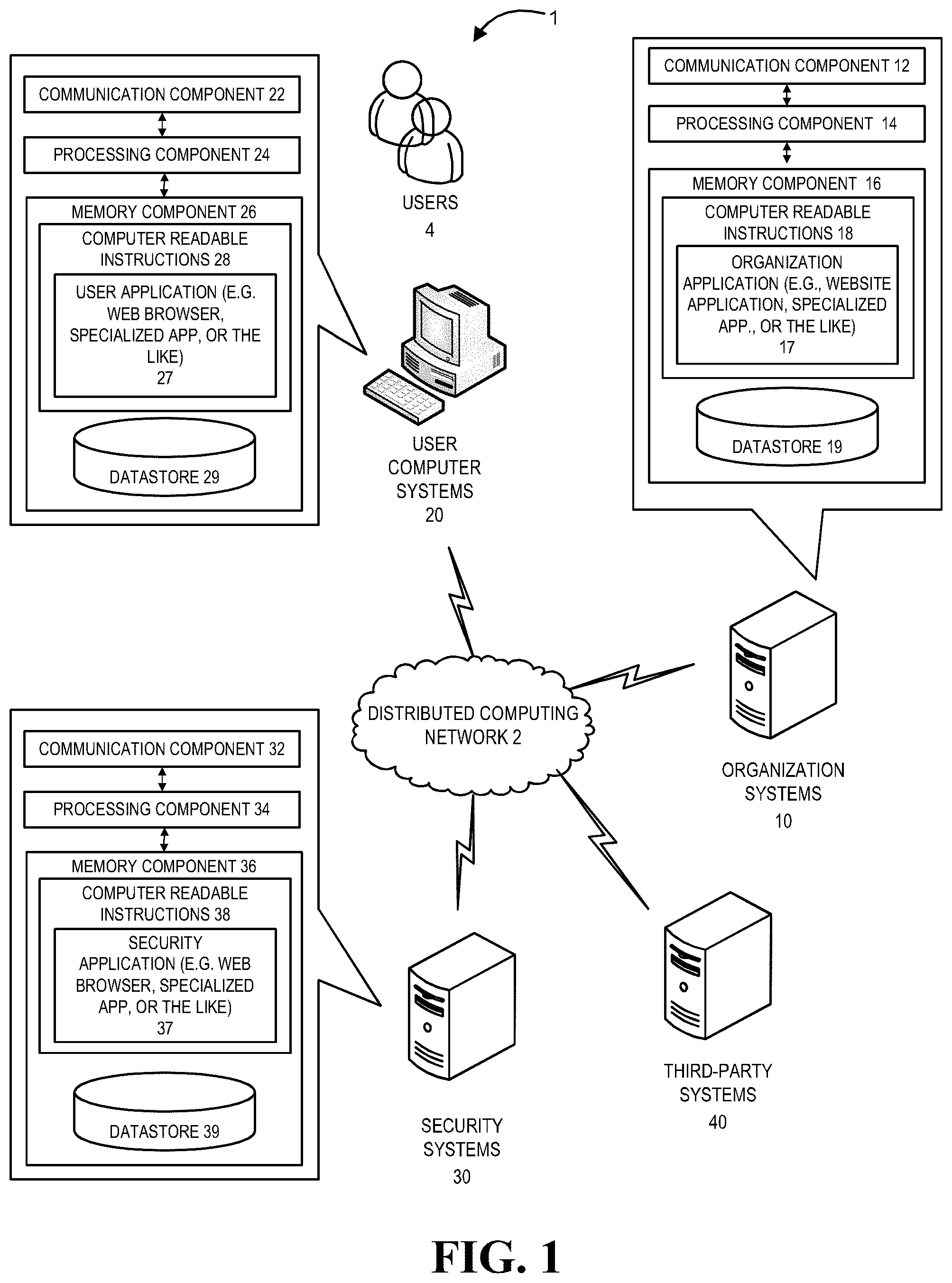 Patent US11784819 — Dynamic segmentation of network traffic by use of pre-shared keys — Figure 1