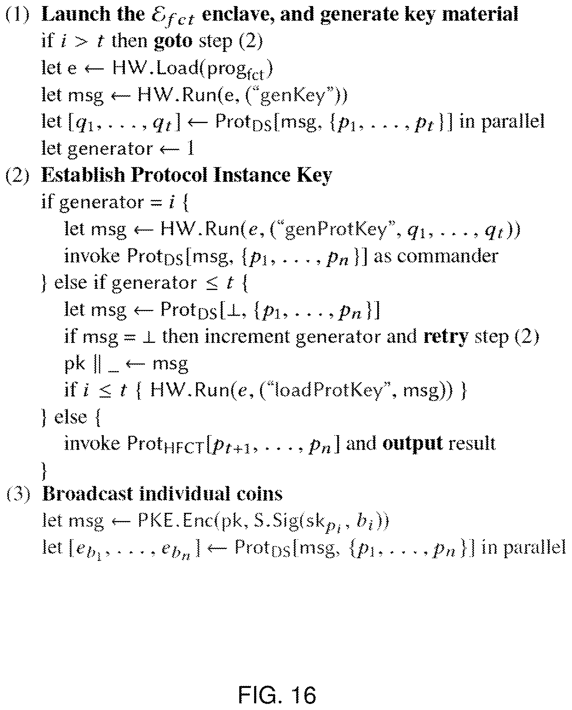 Patent US11784826 Figure 16 – System, method, and computer program product for secure real-time n-party computation