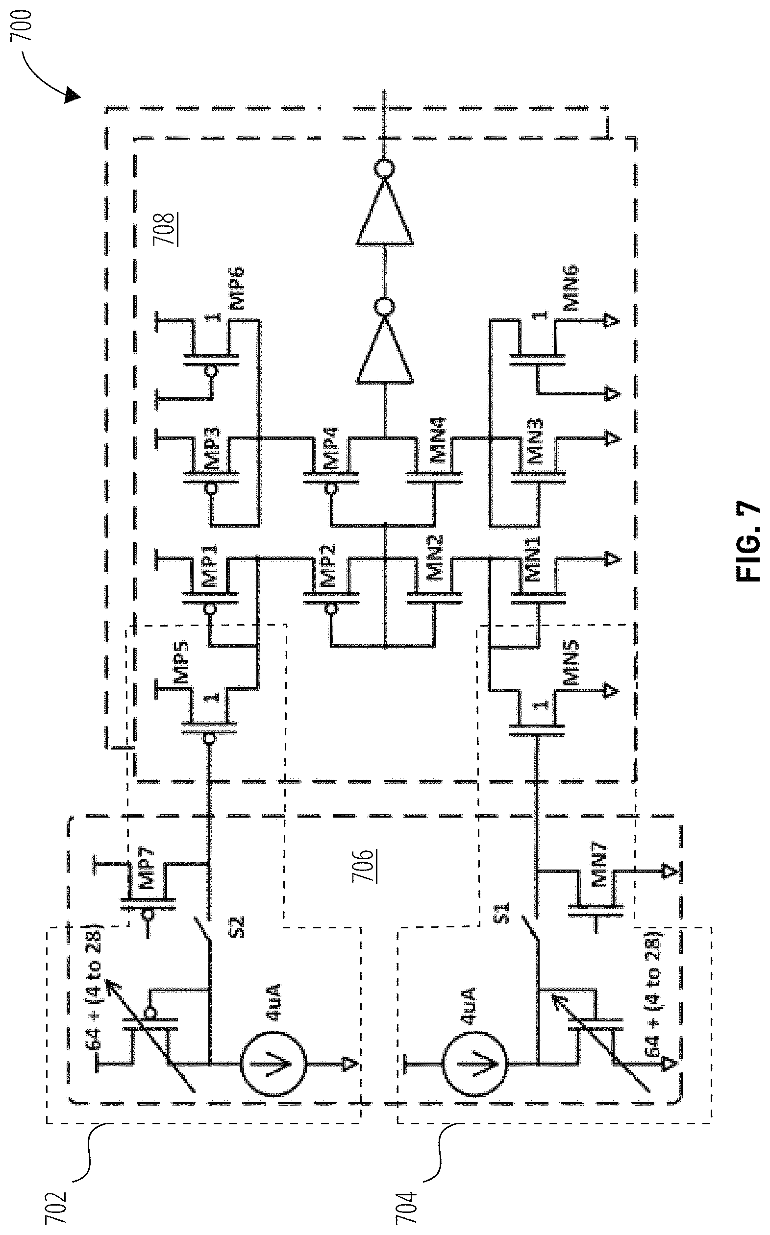 Patent US11784835 Figure 7 – Detection and mitigation of unstable cells in unclonable cell array