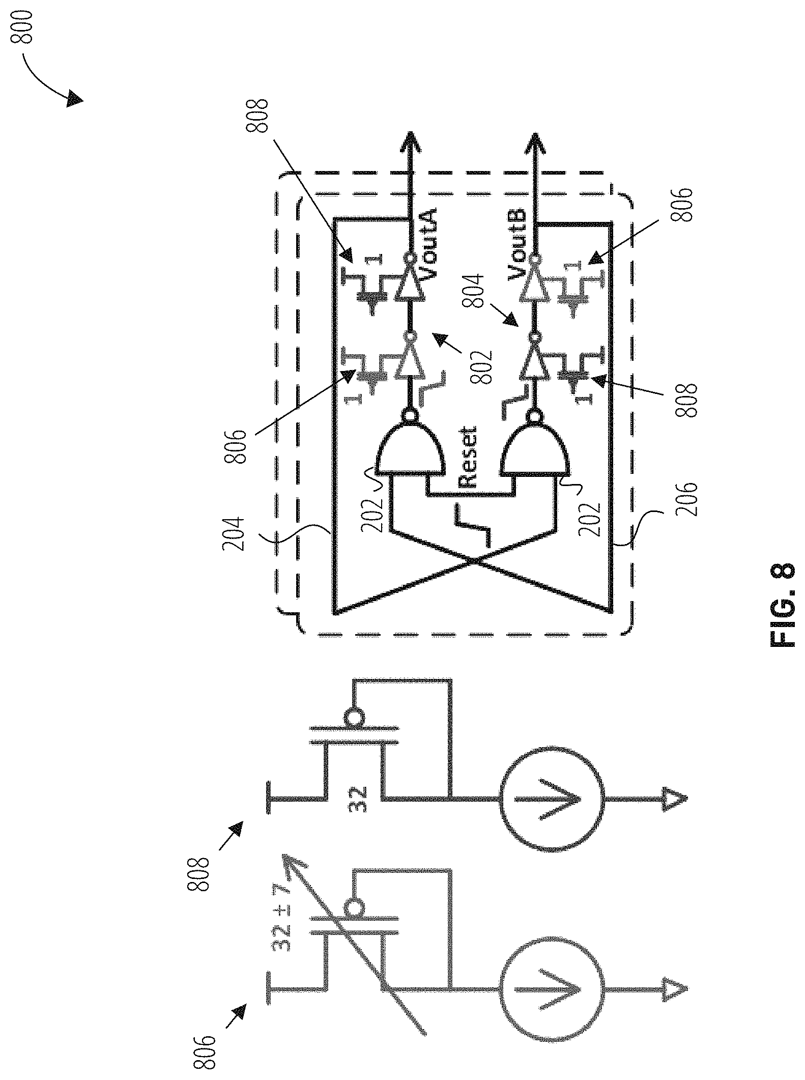 Patent US11784835 Figure 8 – Detection and mitigation of unstable cells in unclonable cell array