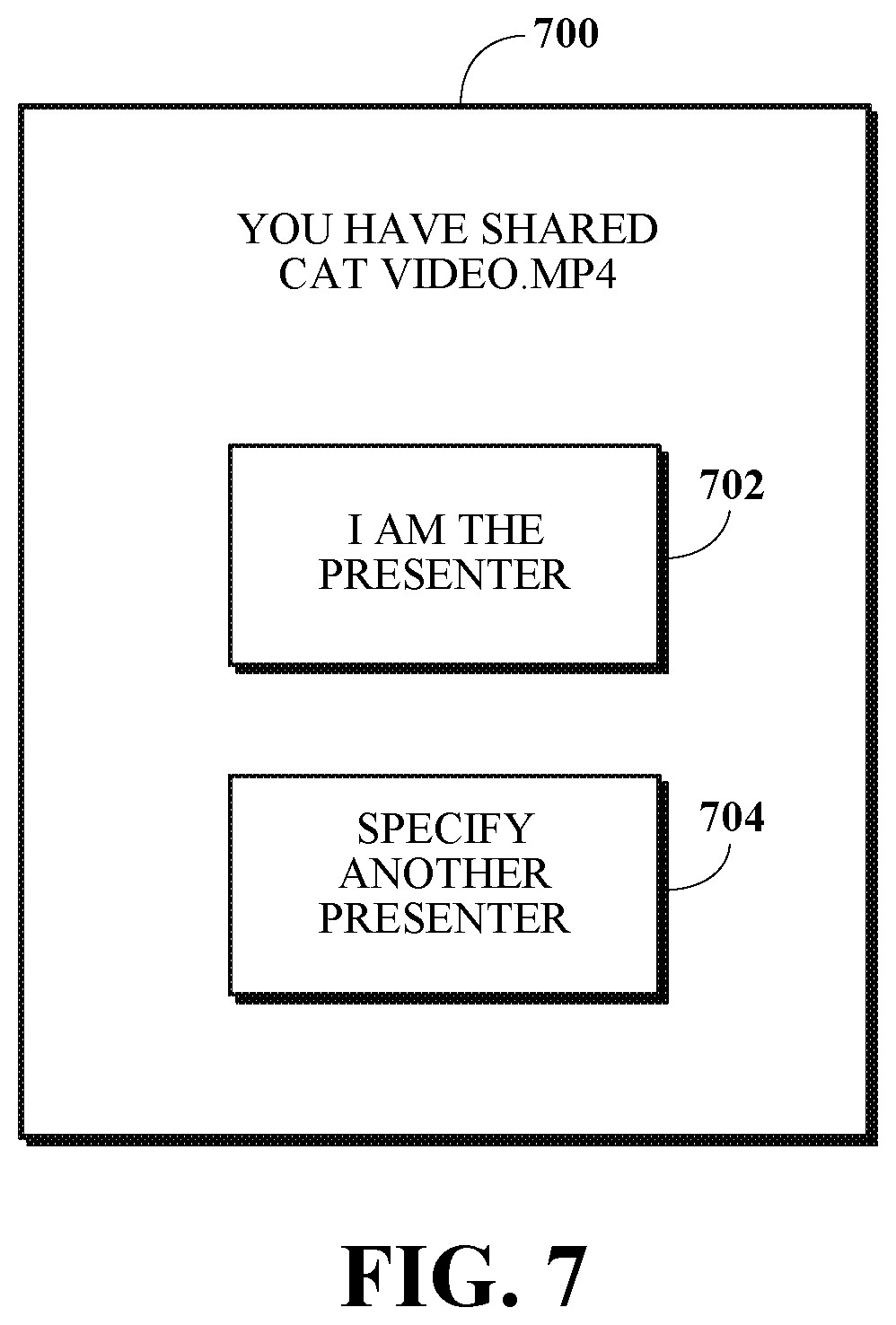 Patent US11784840 Figure 7 – Receiving data for presentation during a conference