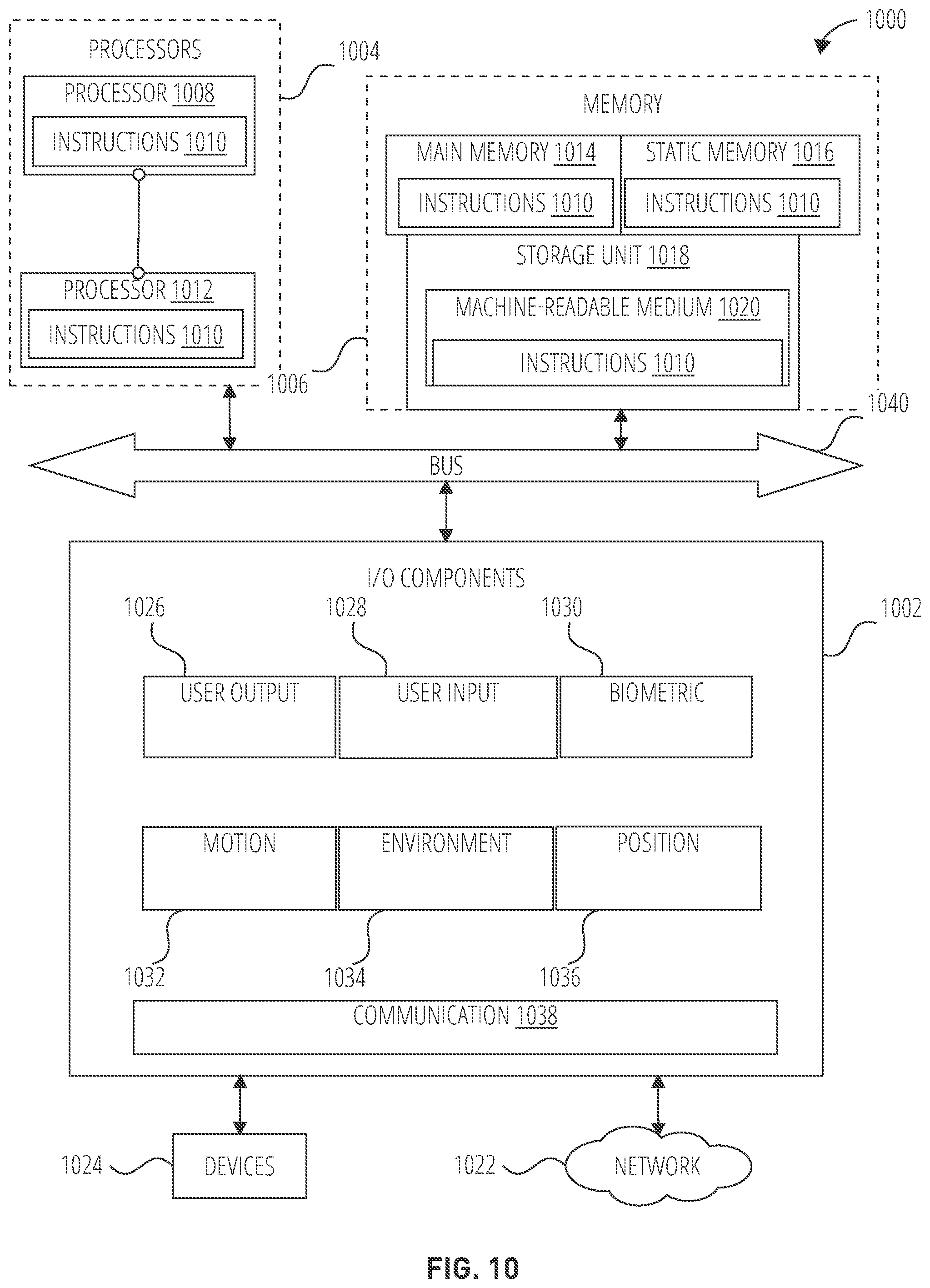 Patent US11784841 Figure 10 – Presenting participant reactions within a virtual conferencing system