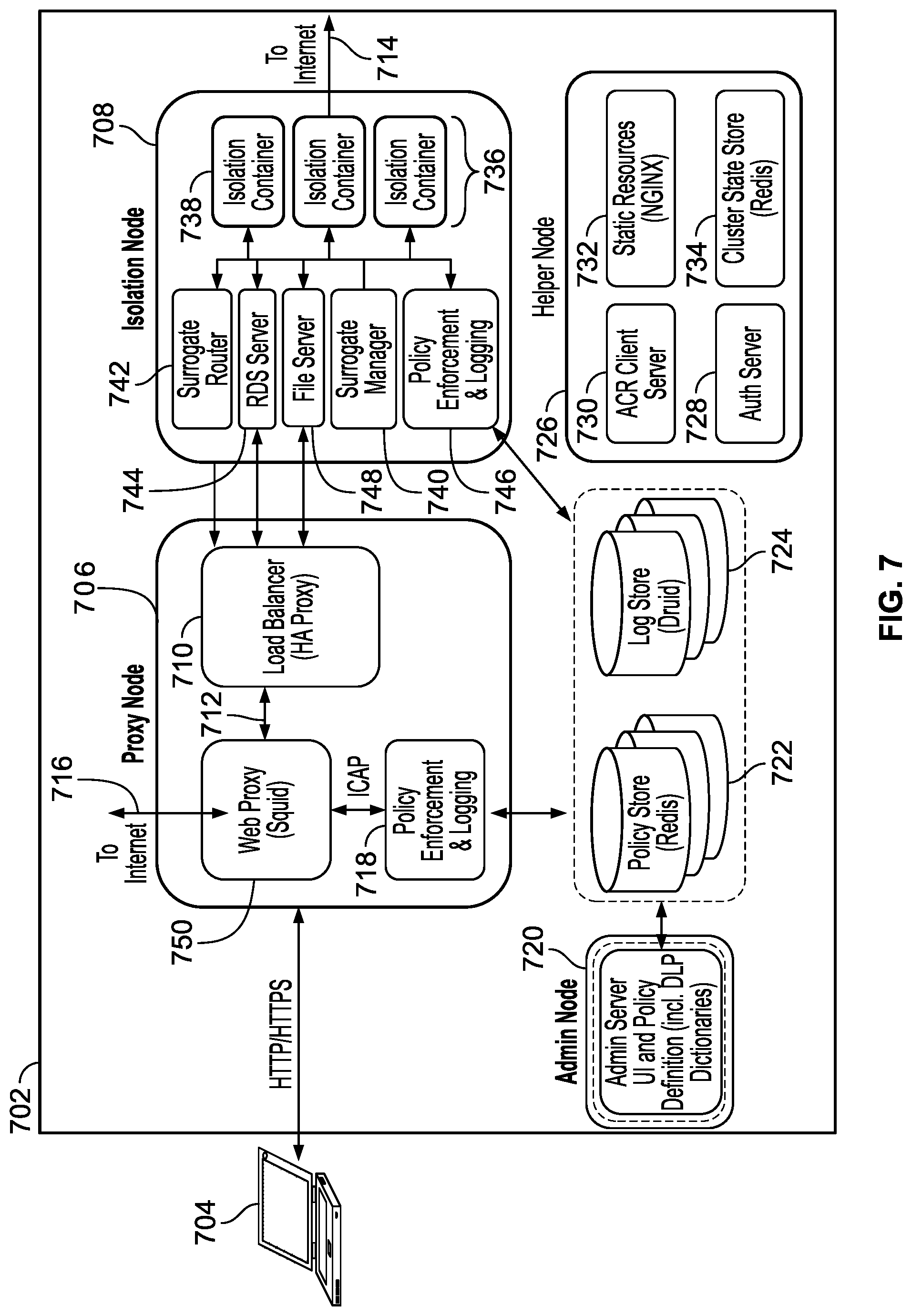 Patent US11784887 Figure 7 – Bandwidth throttling