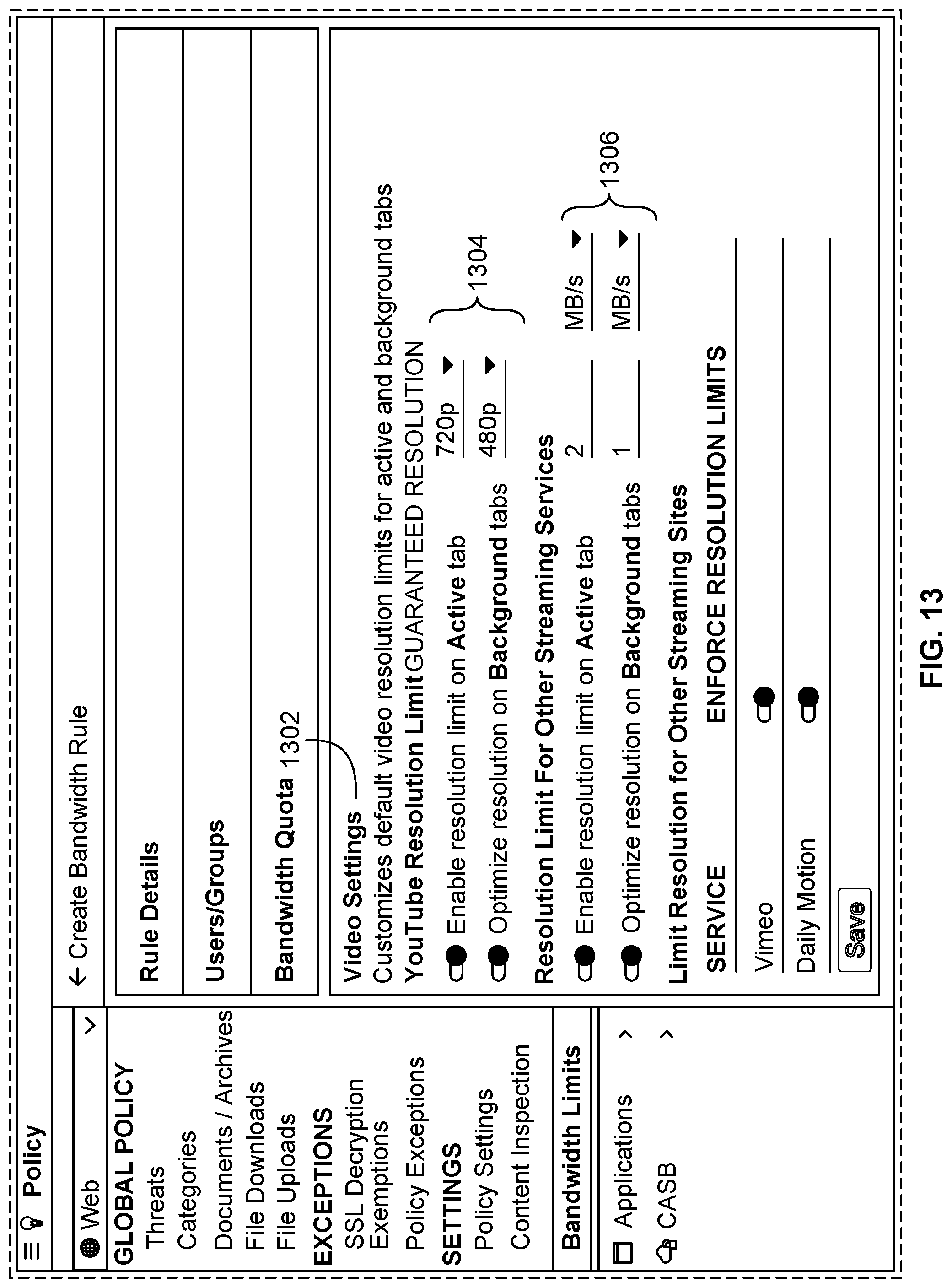 Patent US11784887 Figure 14 – Bandwidth throttling