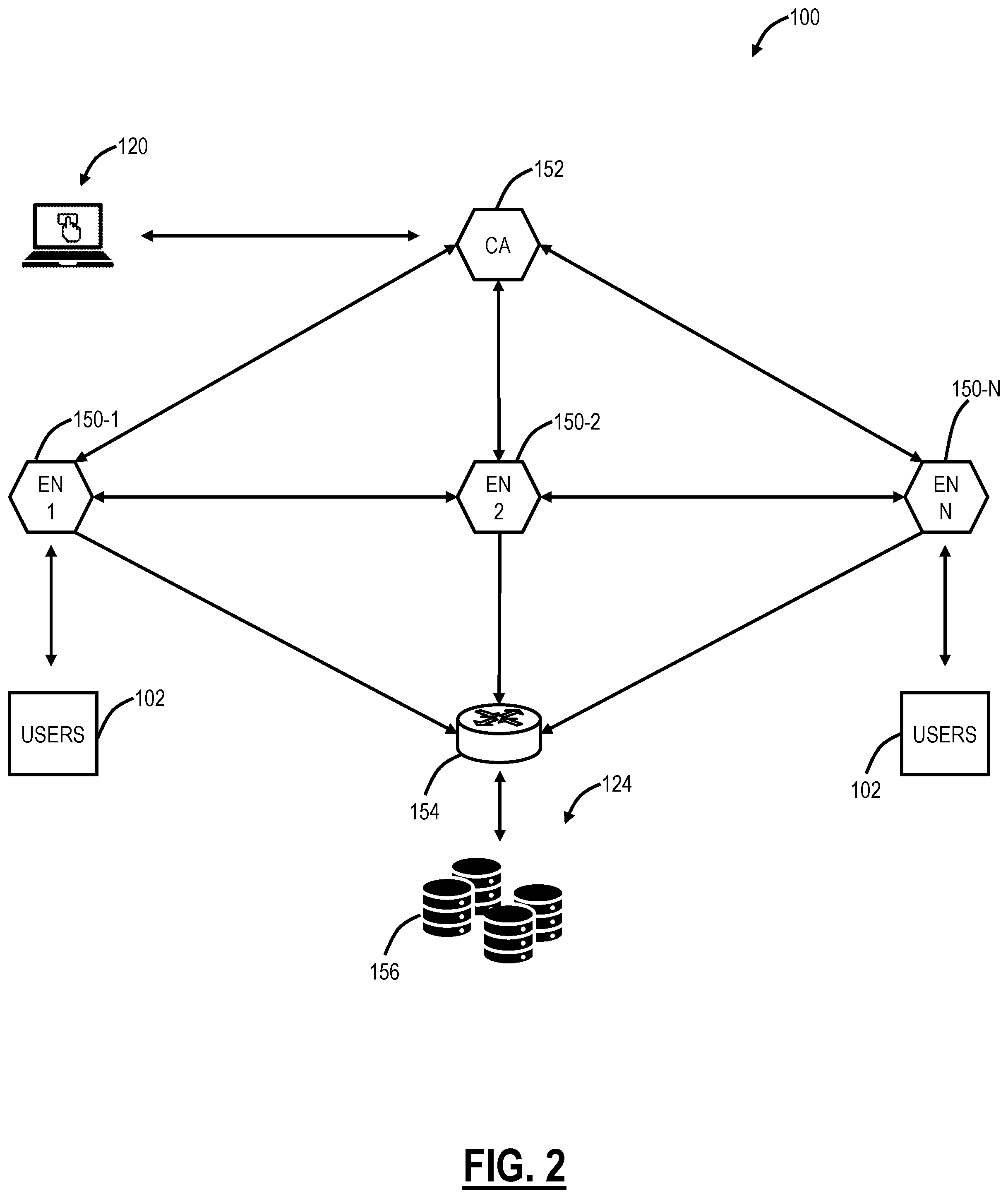 Patent US11784904 Figure 2 – Adaptive tracing with a reduced number of probes to avoid firewall issues