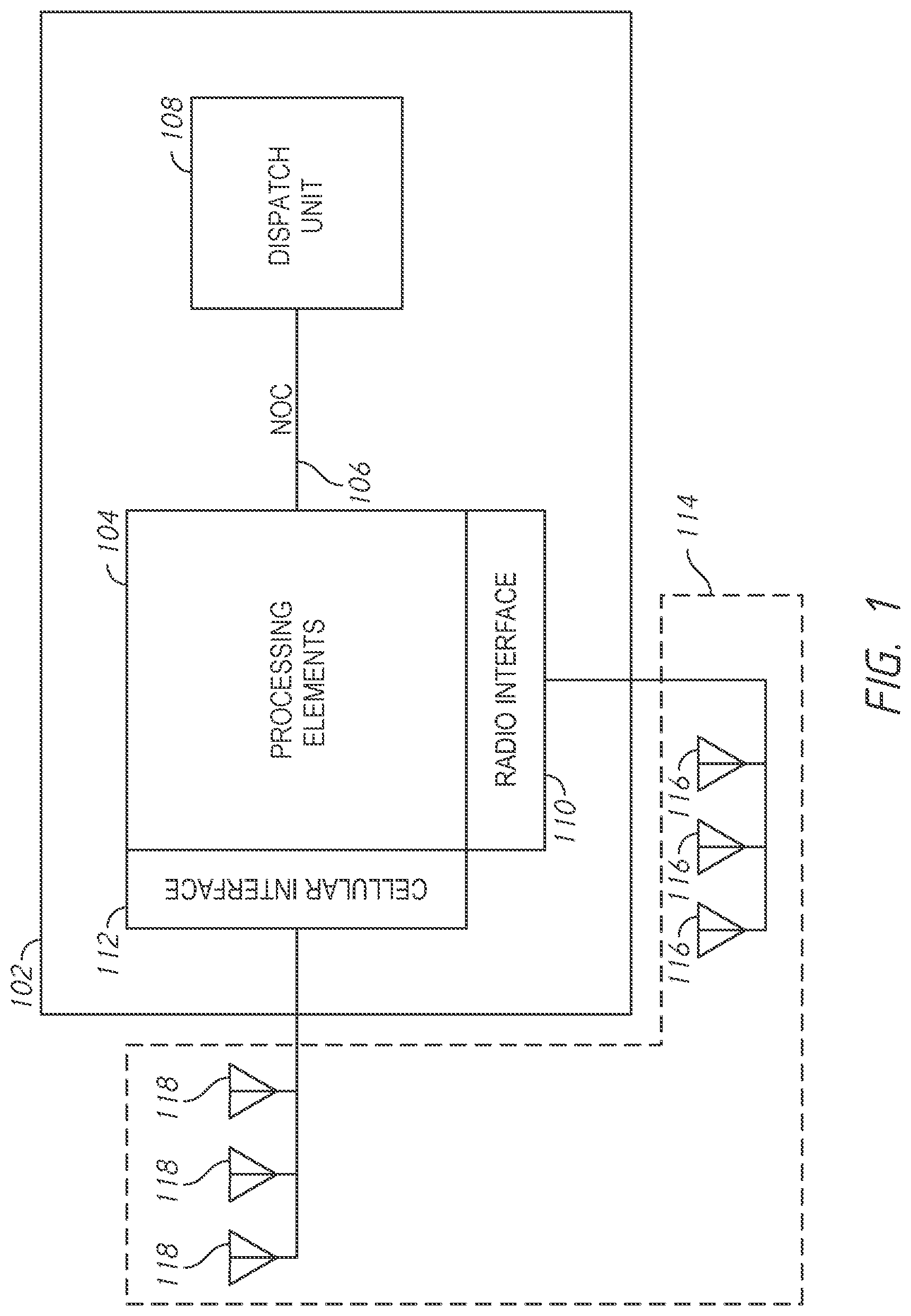 Patent US11784923 Figure 1 – System for optimizing routing of communication between devices and resource reallocation in a network