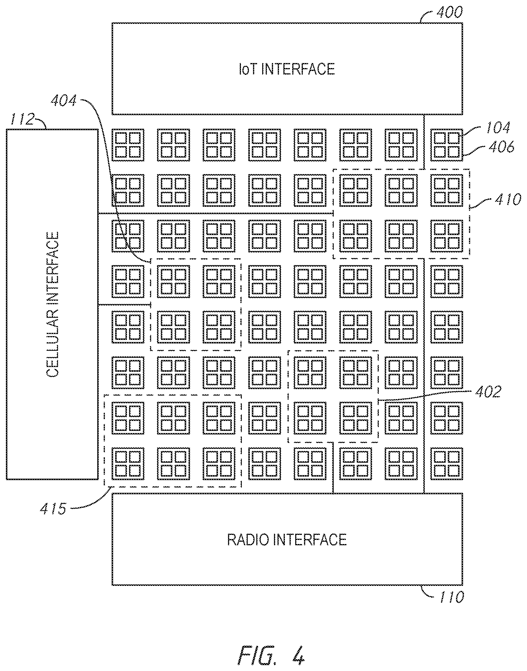 Patent US11784923 Figure 4 – System for optimizing routing of communication between devices and resource reallocation in a network