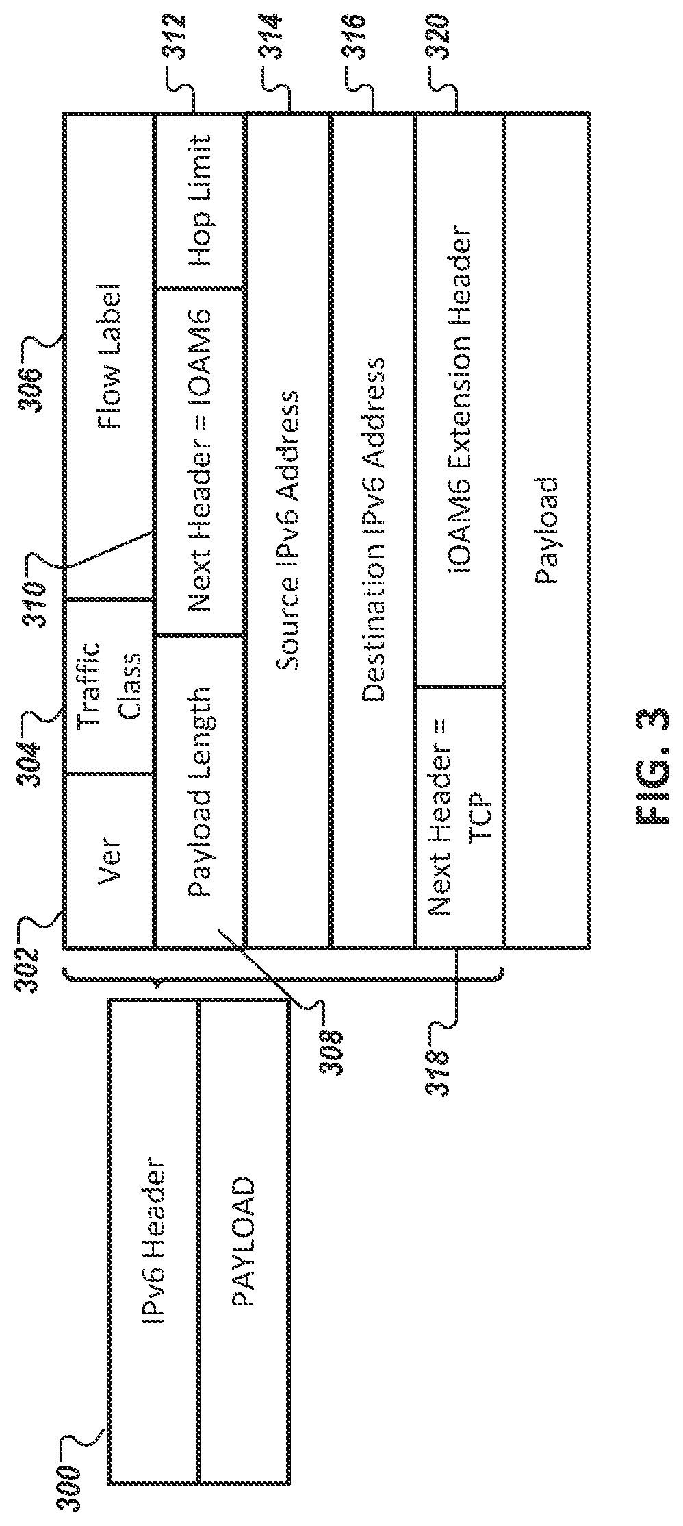 Patent US11784928 Figure 3 – System and method for dataplane-signaled packet capture in IPv6 environment