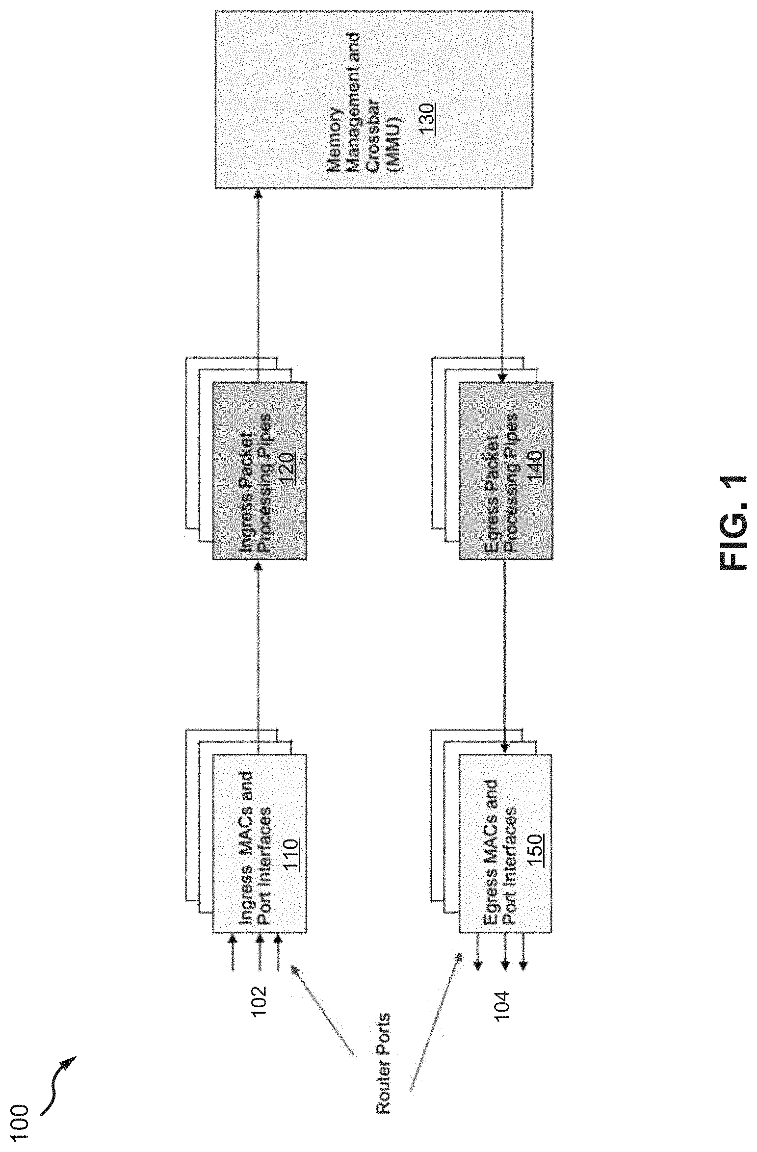 Patent US11784935 — Centralized aggregated elephant flow detection and management — Figure 1
