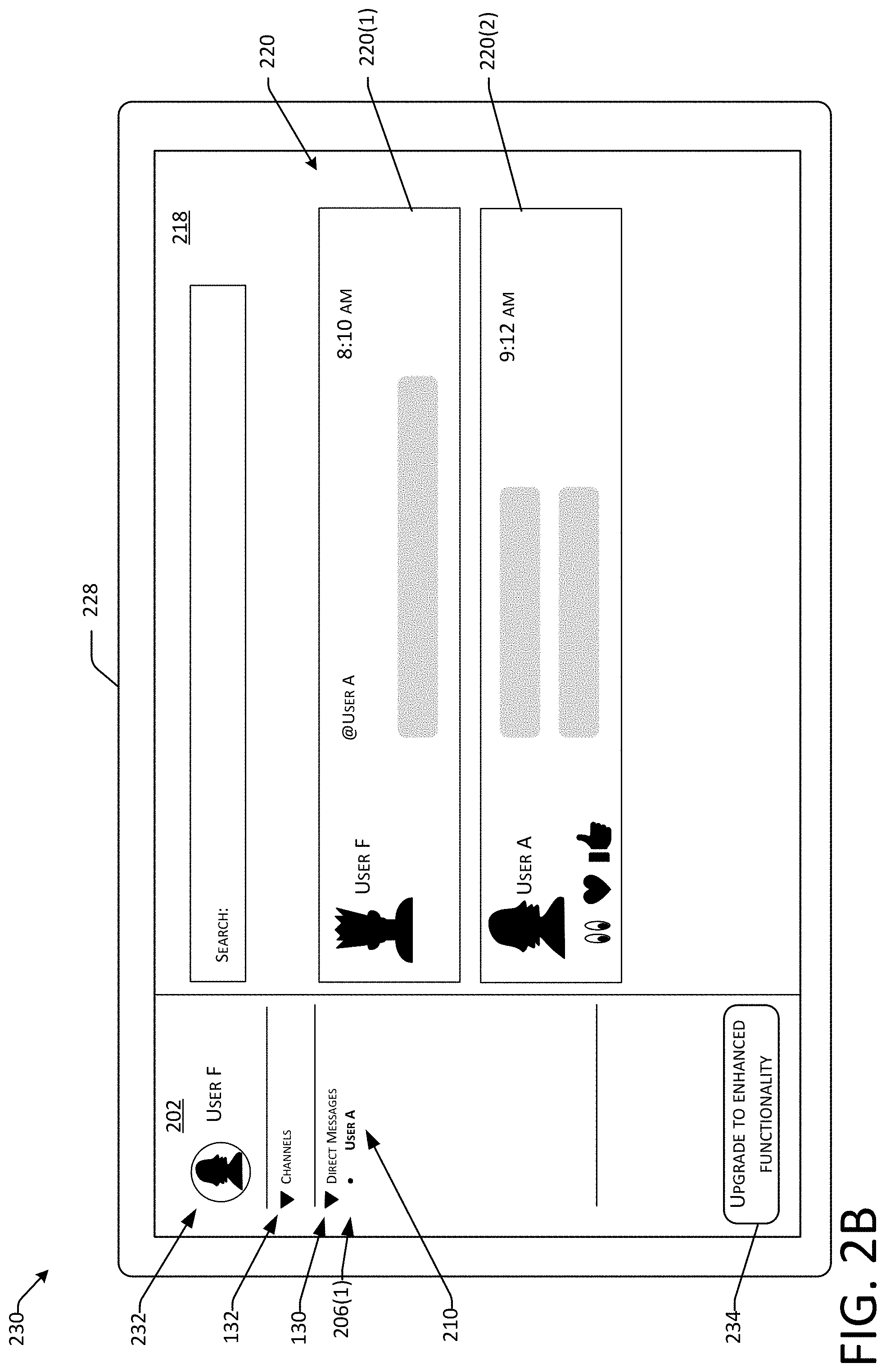 Patent US11784949 Figure 3 – Limited functionality interface for communication platform
