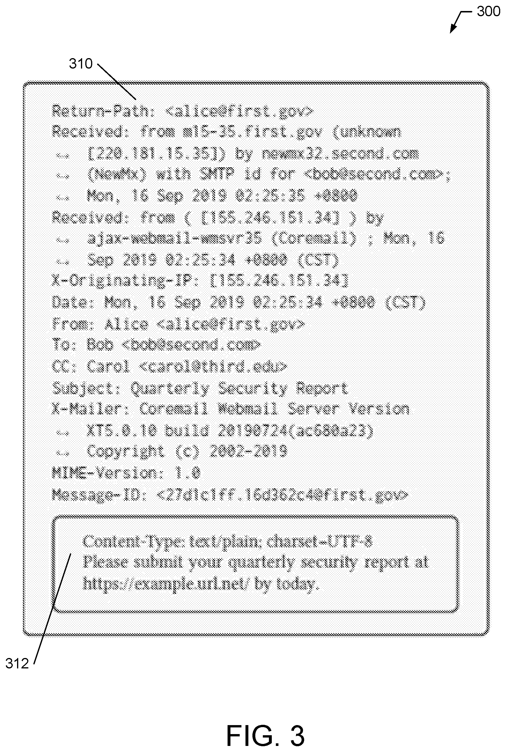 Patent US11784953 Figure 3 – Systems and methods for encrypted message filtering