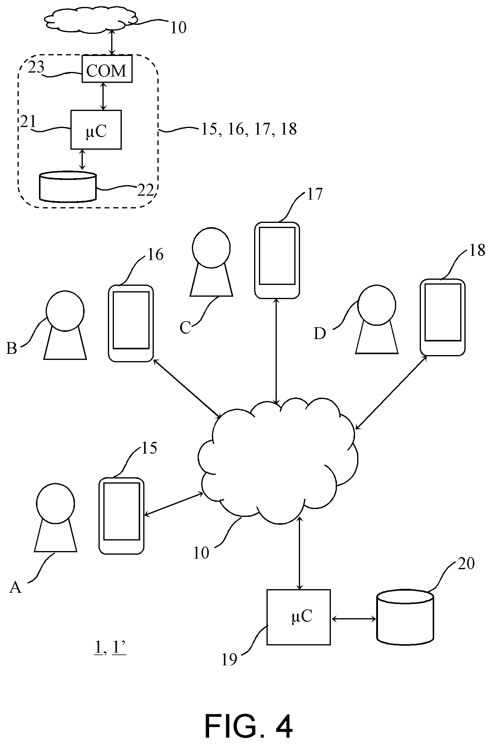Patent US11784961 Figure 4 – Social interaction opportunity detection method and system