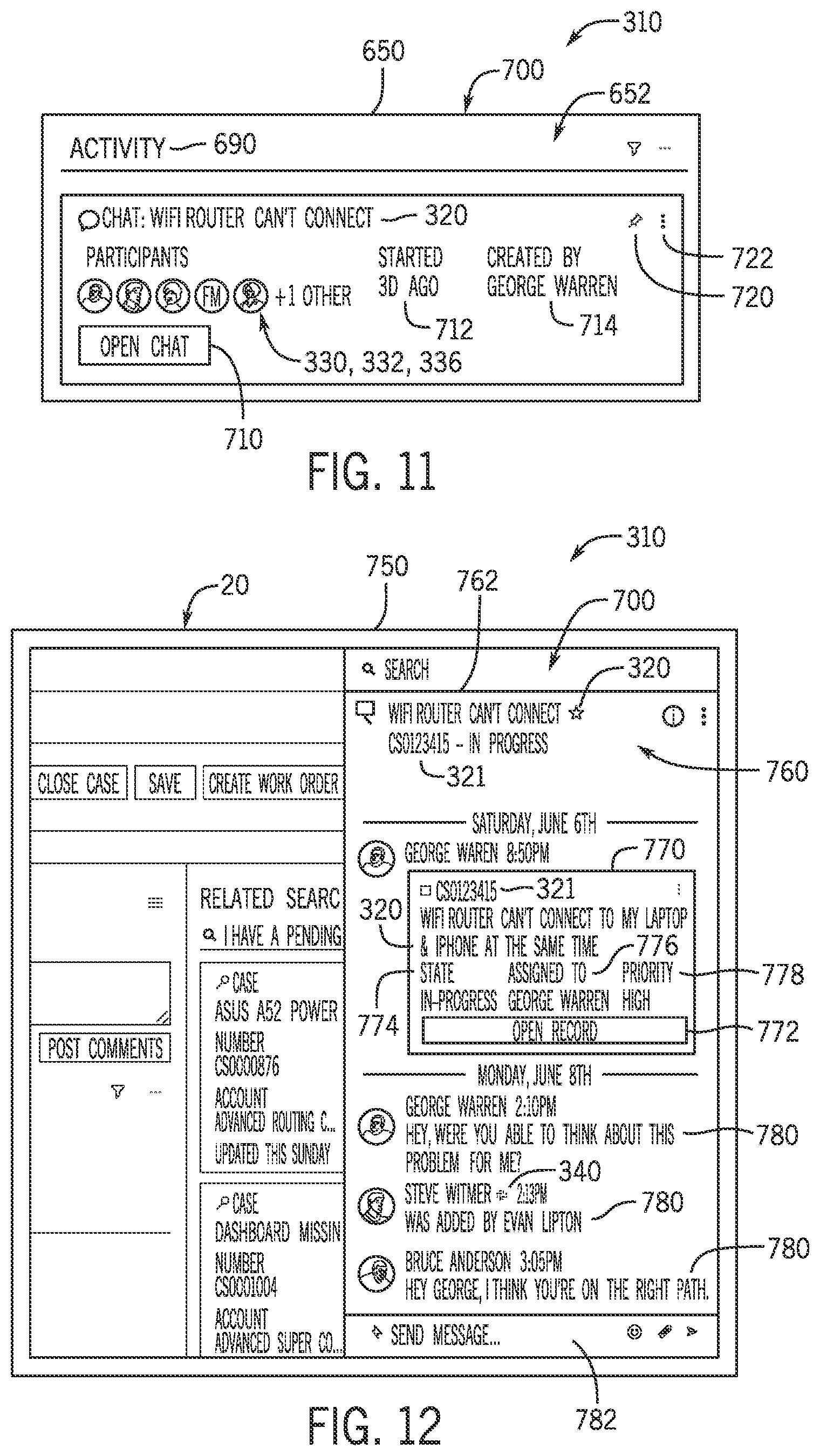 Patent US11784962 Figure 11 – Systems and methods for collaborative chat with non-native chat platforms