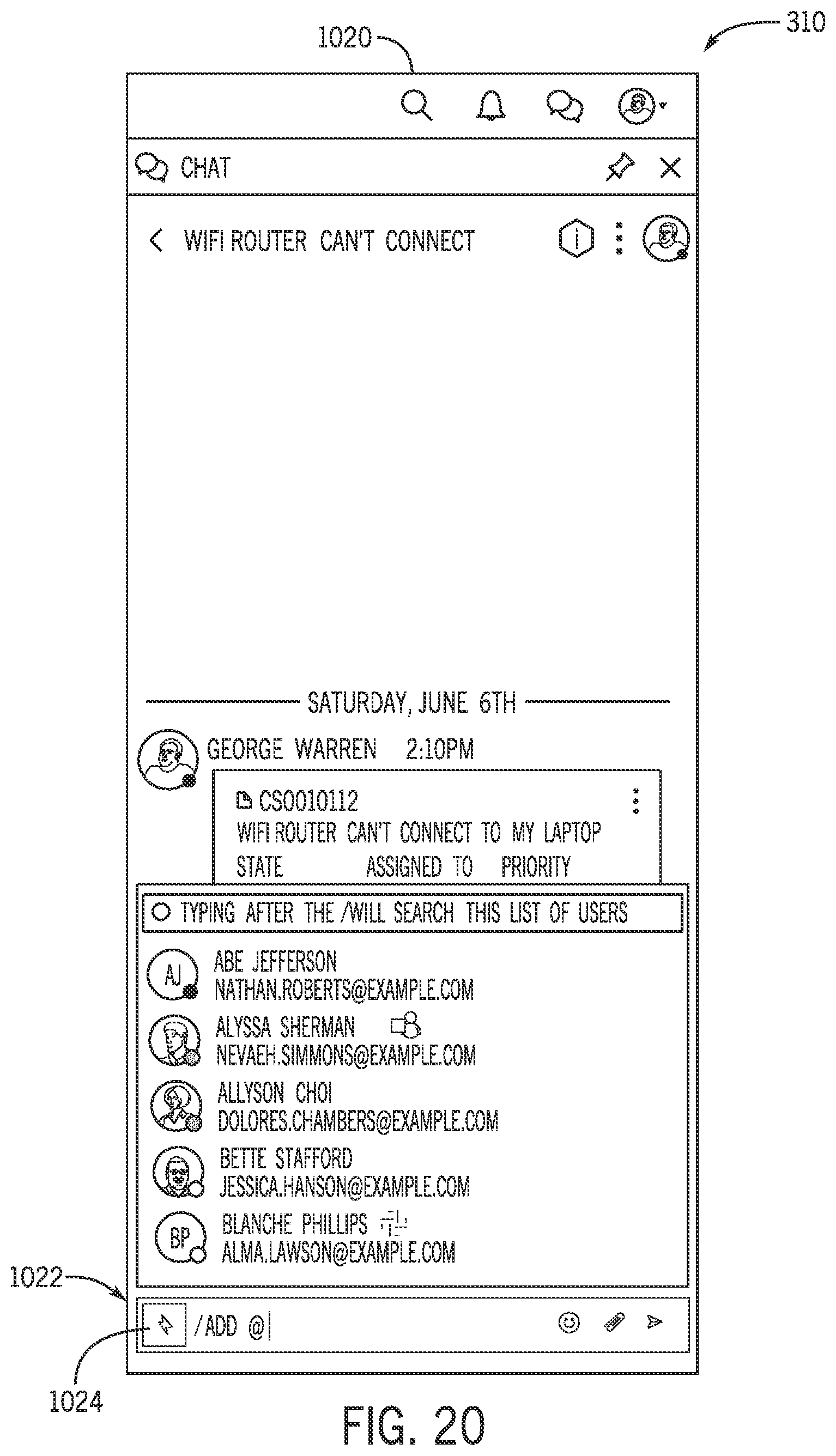 Patent US11784962 Figure 18 – Systems and methods for collaborative chat with non-native chat platforms