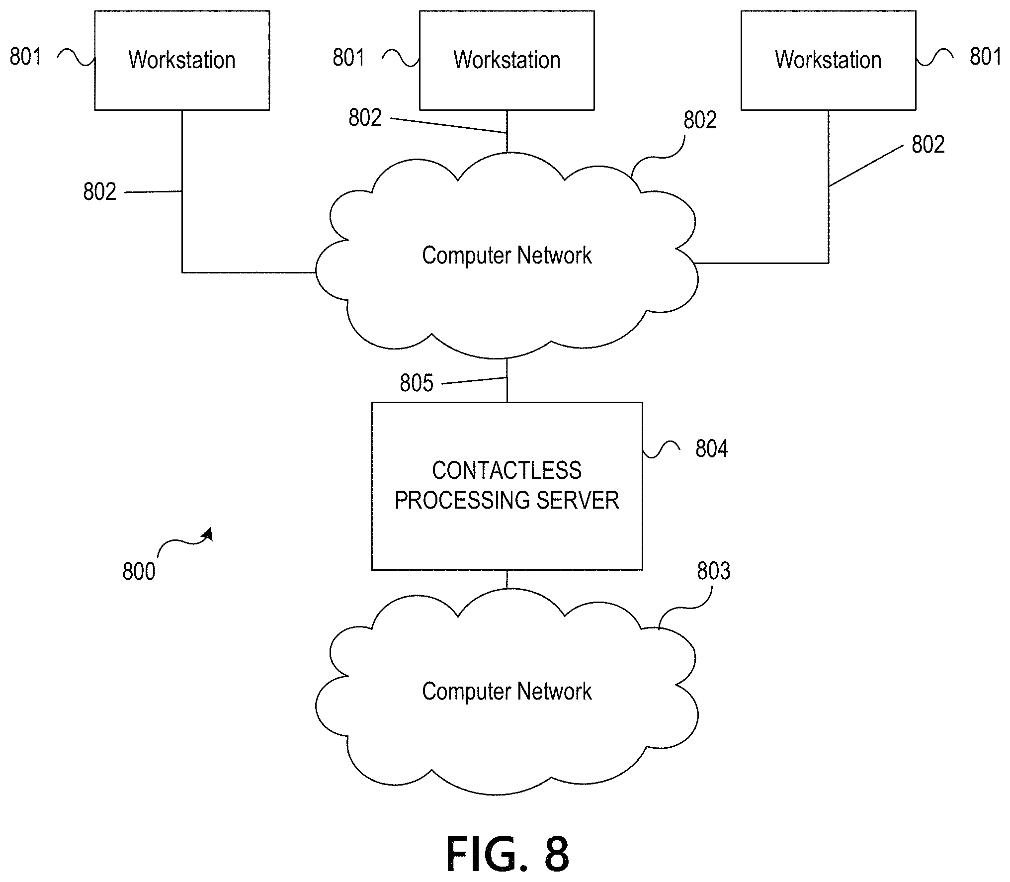 Patent US11784991 Figure 11 – Contactless authentication and event processing