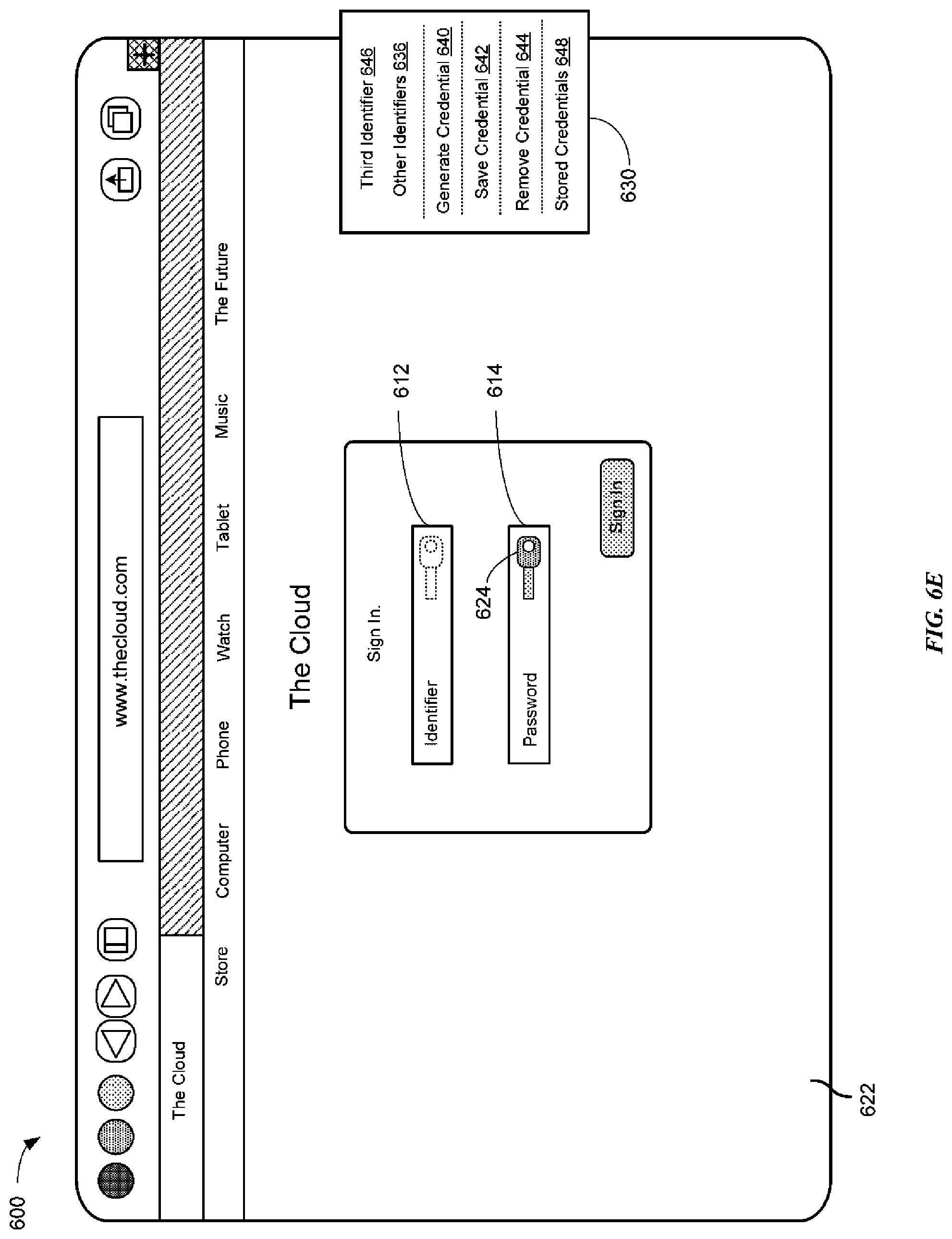 Patent US11784992 Figure 13 – Credential entry and management