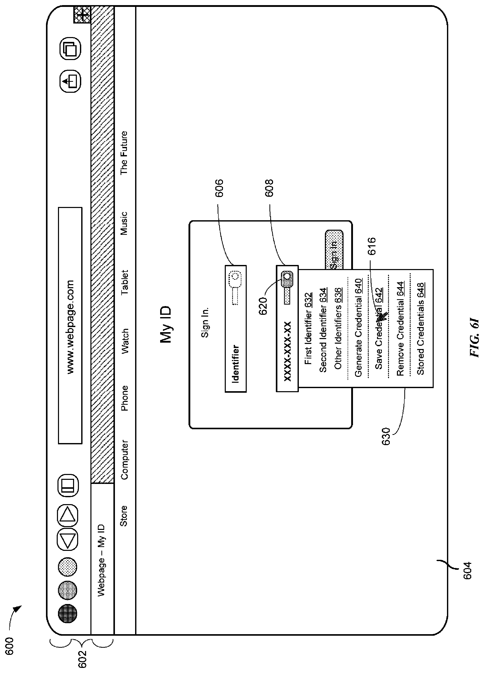 Patent US11784992 Figure 17 – Credential entry and management