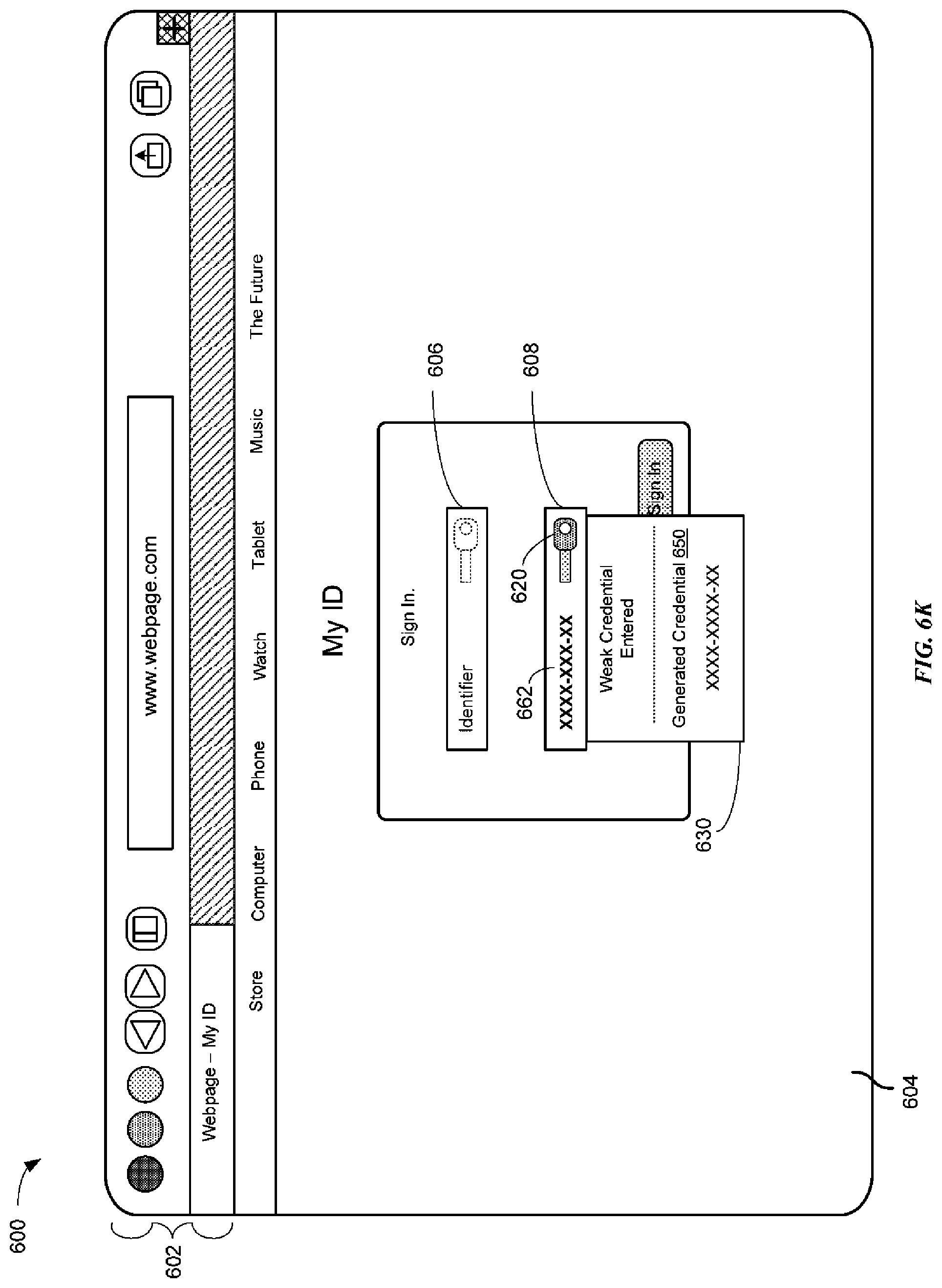 Patent US11784992 Figure 19 – Credential entry and management
