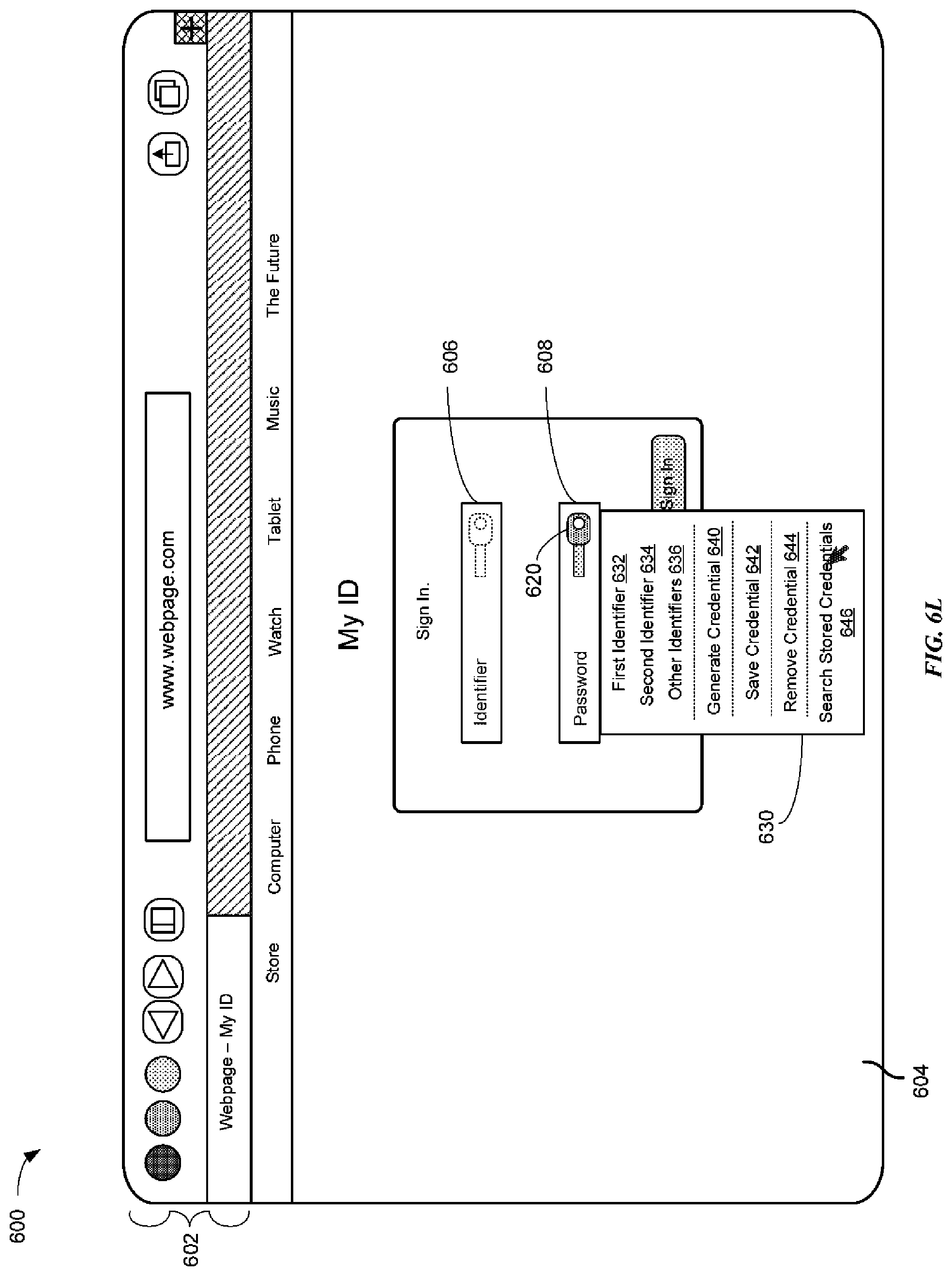 Patent US11784992 Figure 20 – Credential entry and management