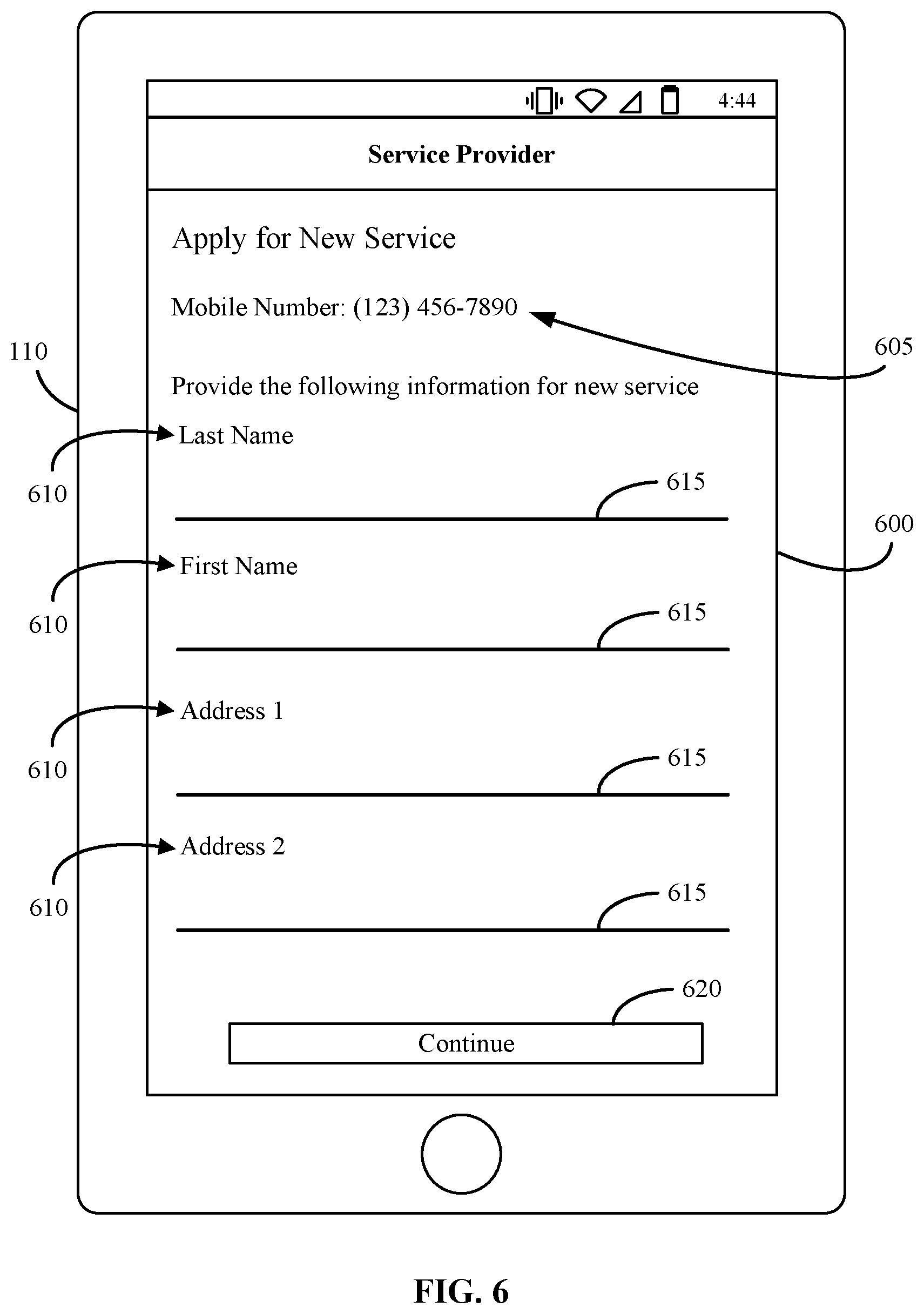 Patent US11785008 Figure 6 – Passive authentication during mobile application registration