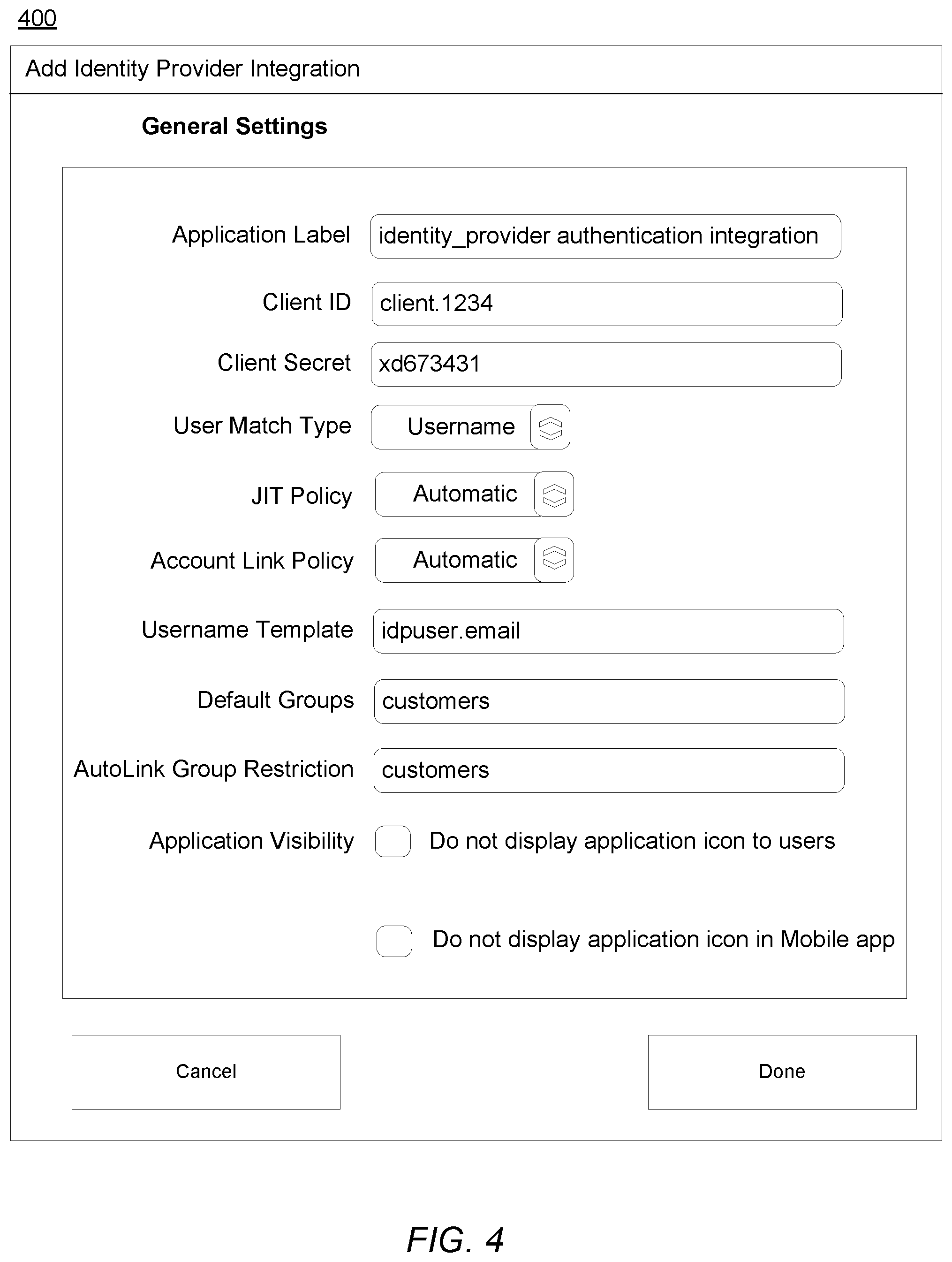 Patent US11785011 Figure 4 – Efficient generation of identity provider integrations