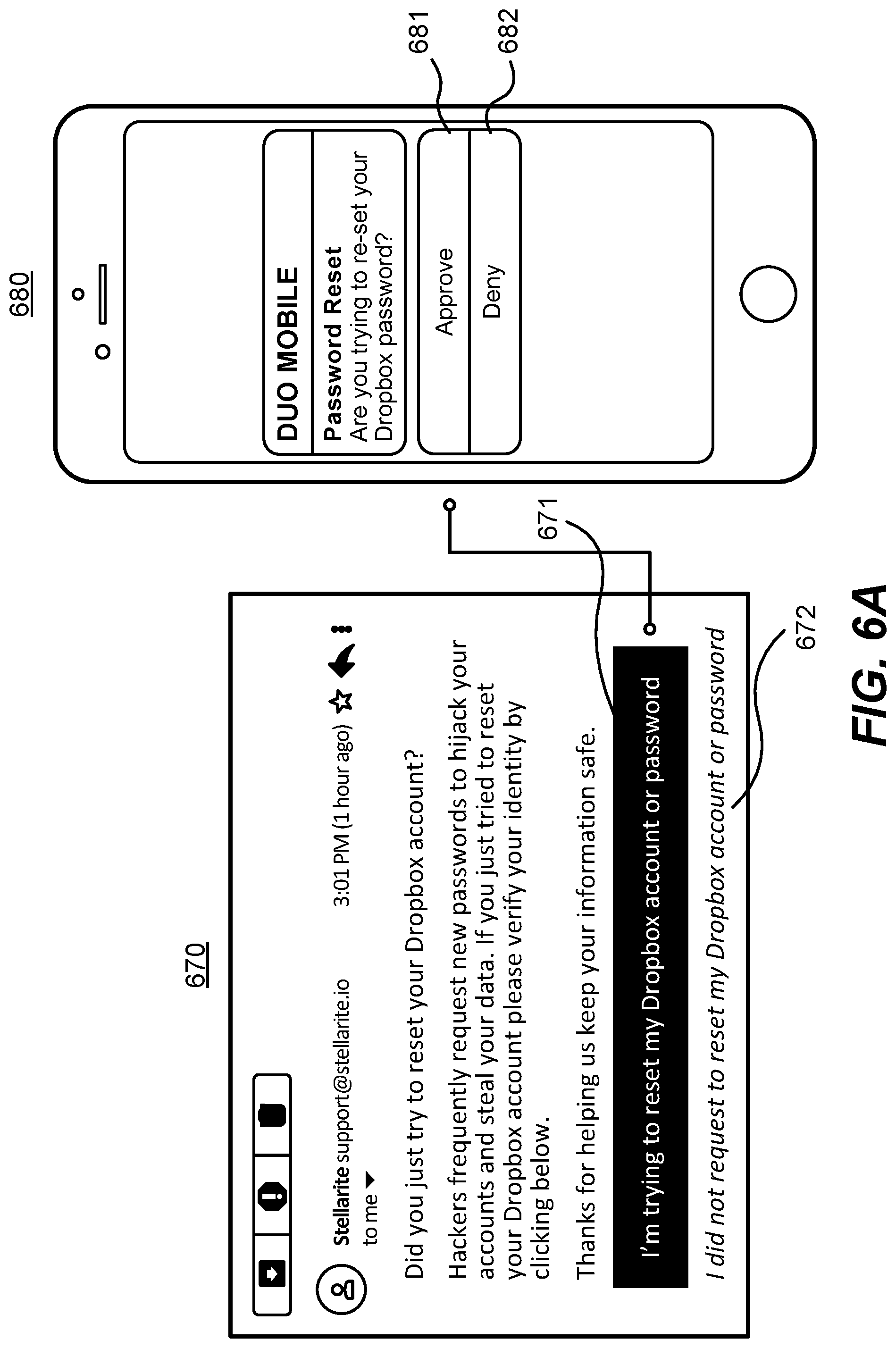 Patent US11785019 Figure 6 – Secure communications service for intercepting suspicious messages and performing backchannel verification thereon