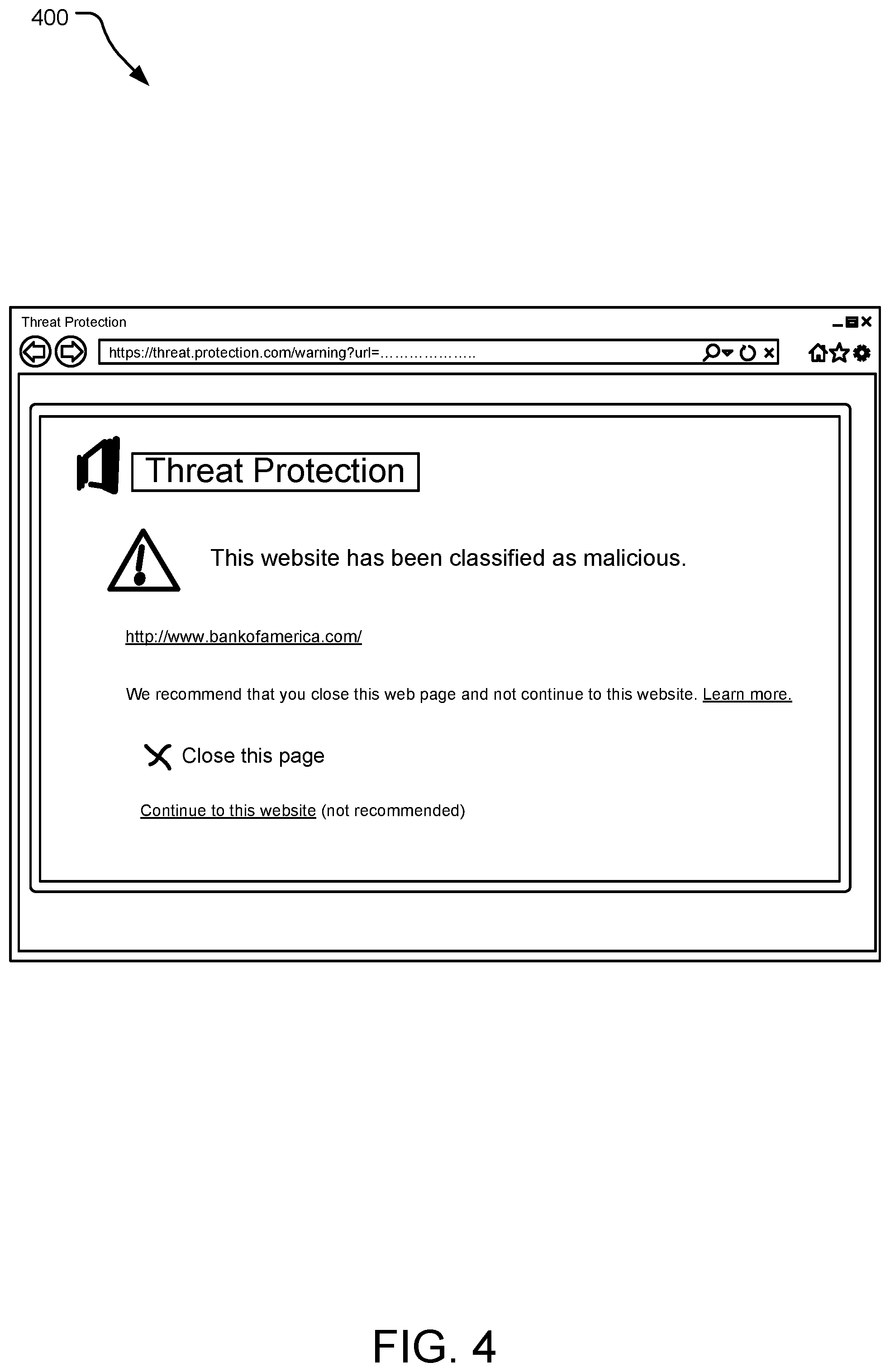 Patent US11785027 Figure 4 – Threat protection in documents