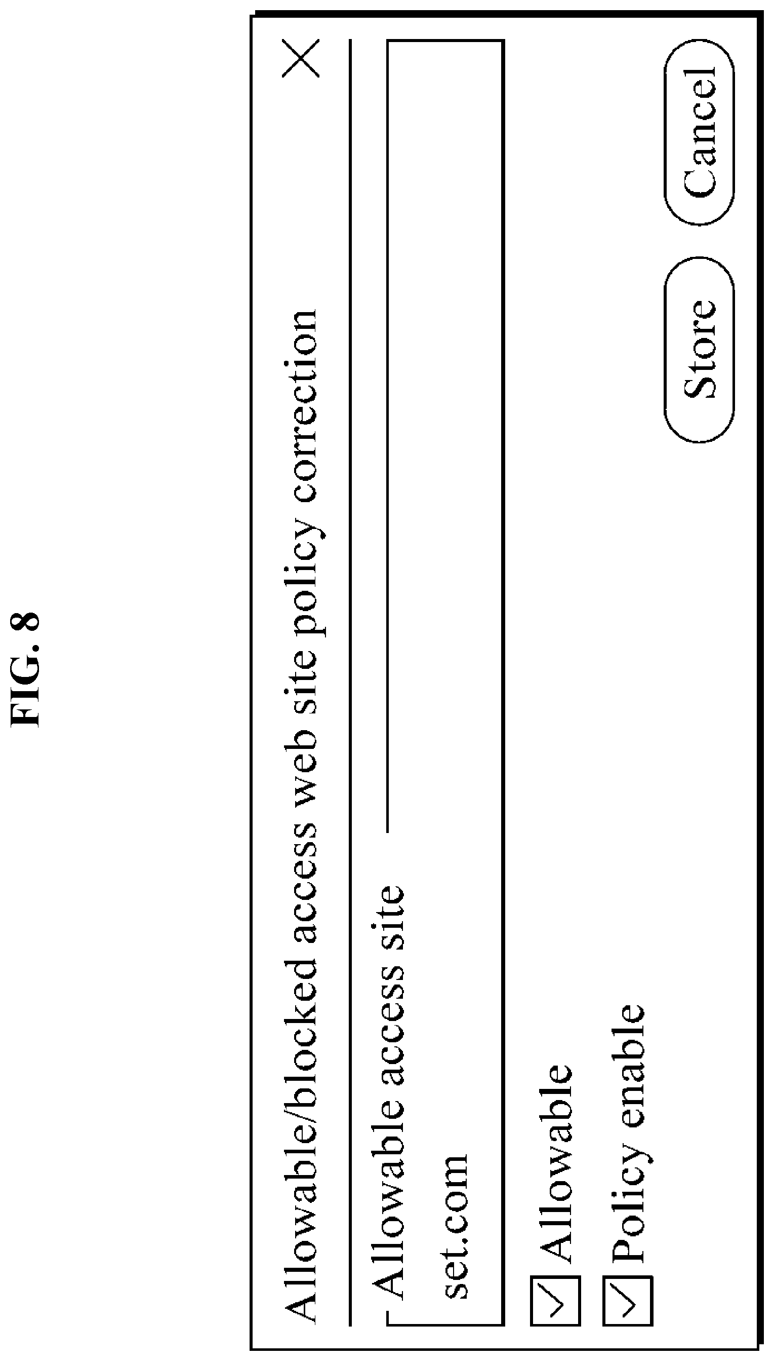 Patent US11785050 Figure 8 – Security management system for remote working environment, computer program therefor, and method therefor