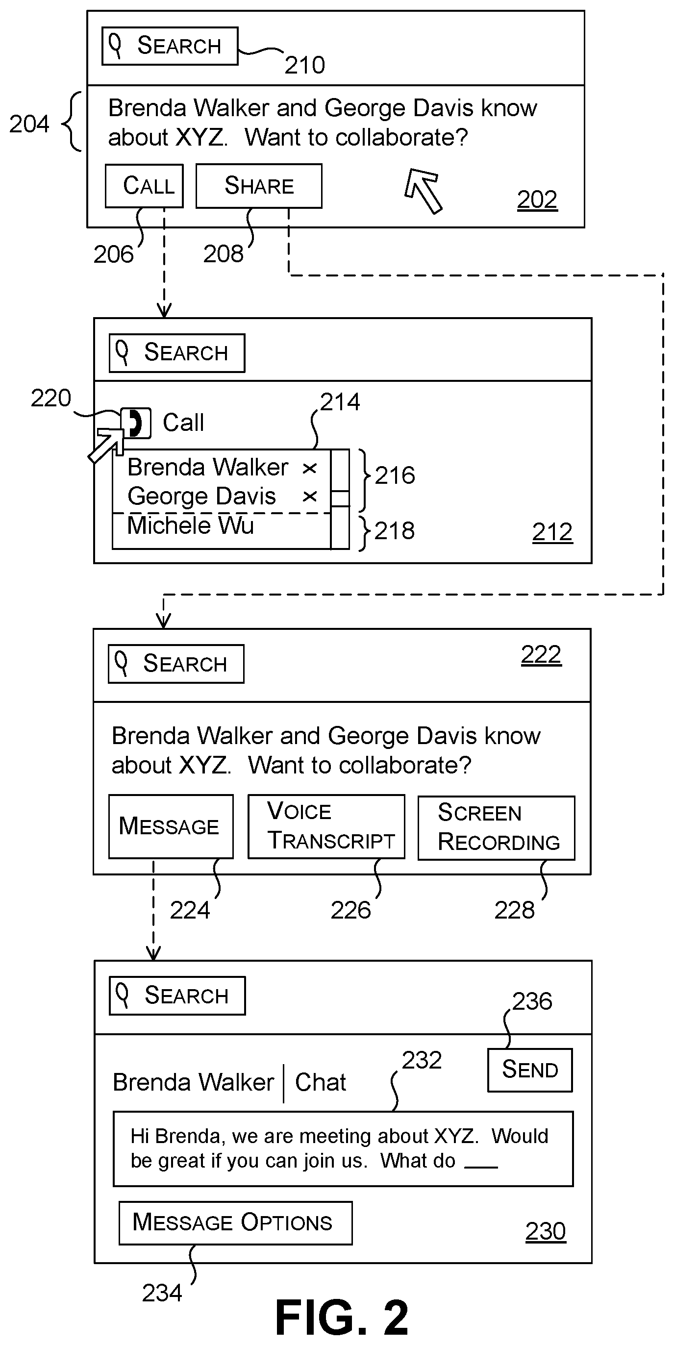 Patent US11785059 Figure 2 – Facilitating interaction among participants at different locations