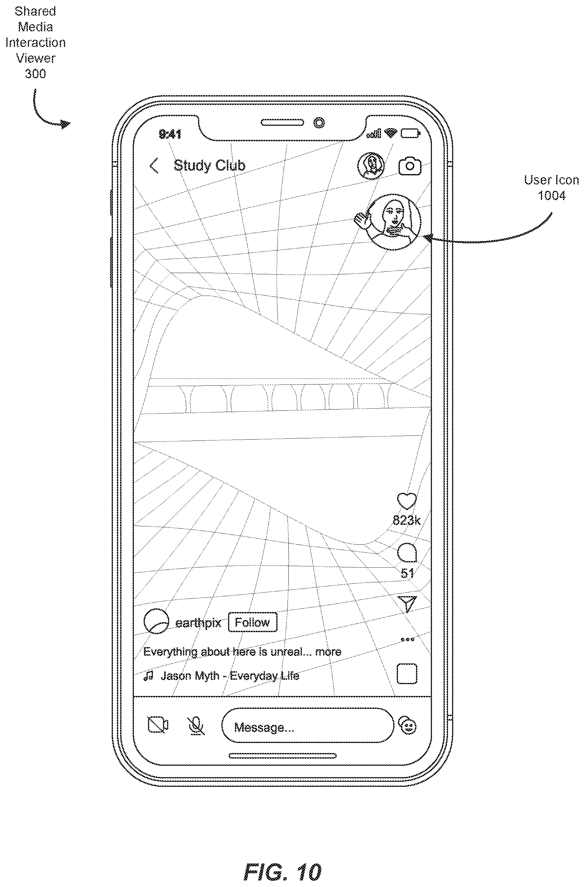 Patent US11785062 Figure 10 – Systems and methods for enabling shared media interactions