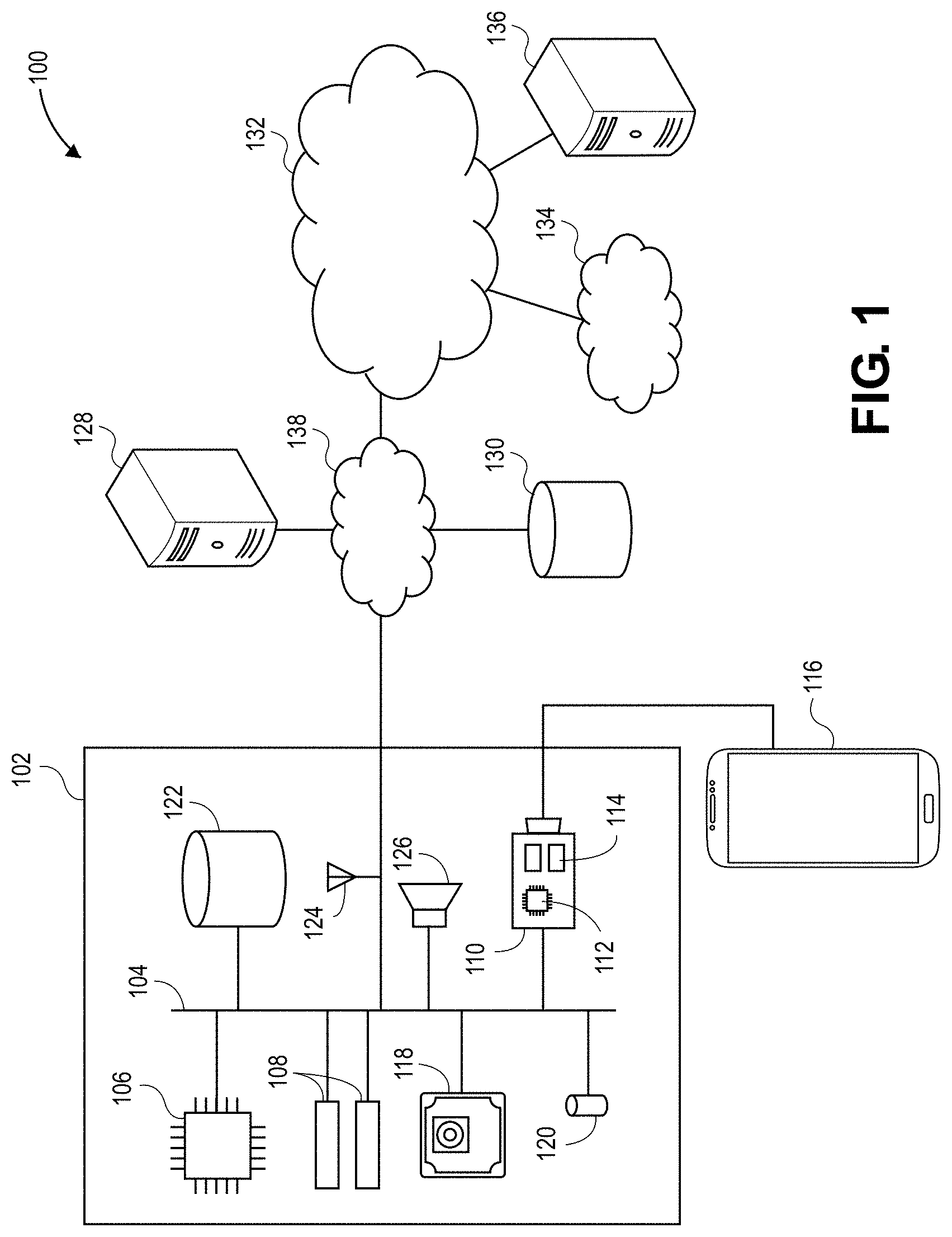 Patent US11785070 — Connected cloud applications — Figure 1