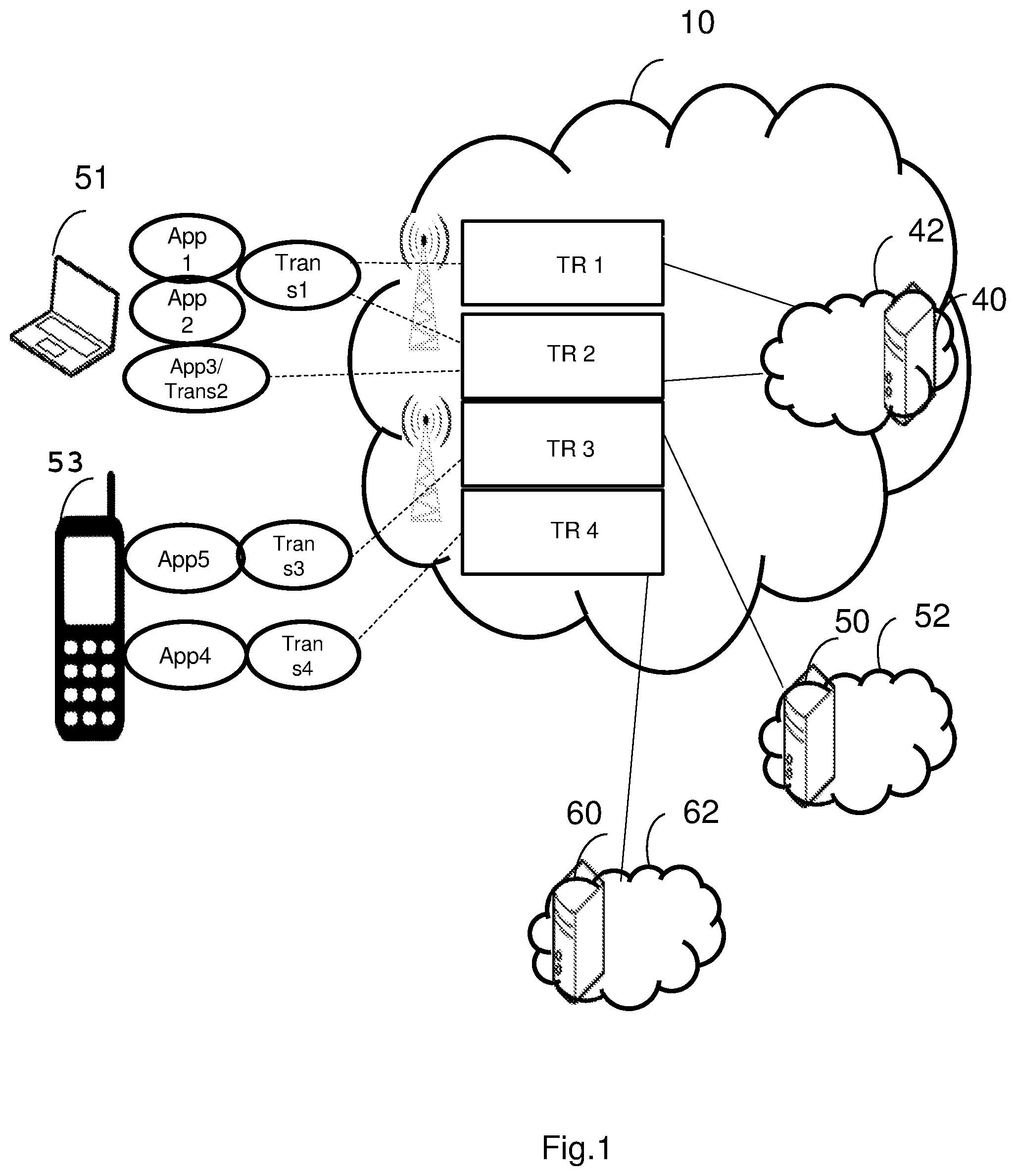 Patent US11785095 Figure 1 – Method for routing data of a session initialized between a terminal and a server