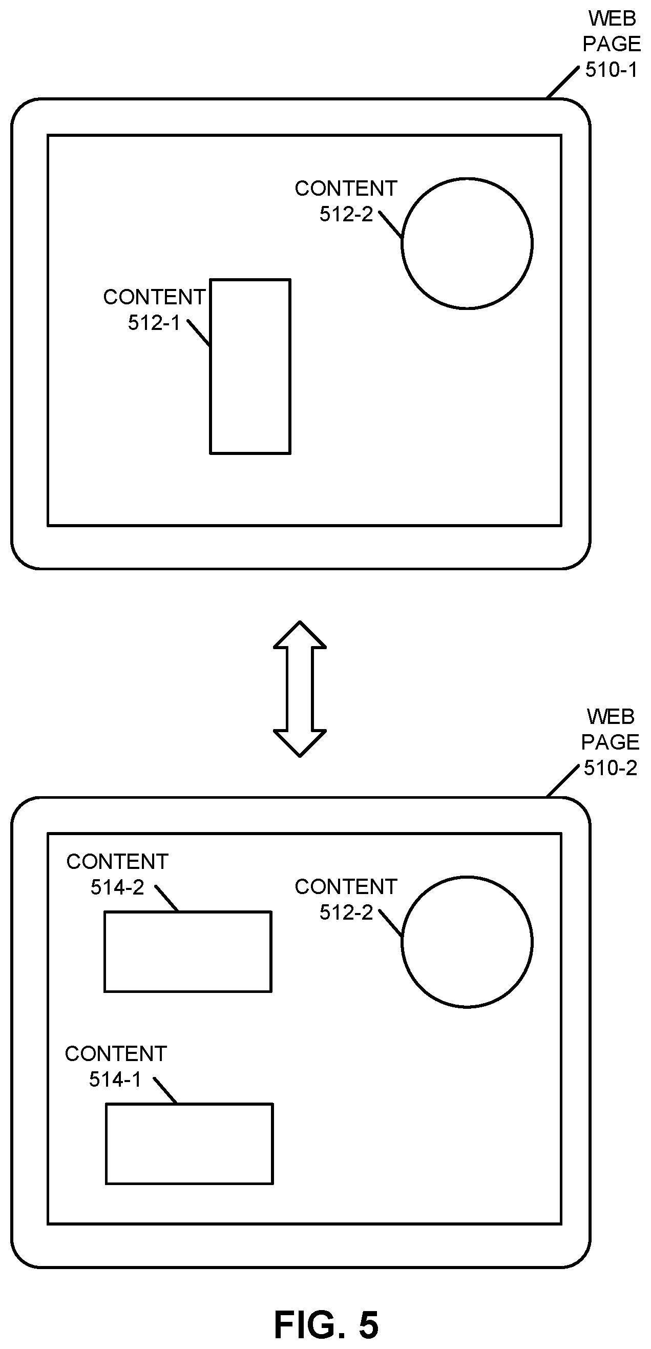 Patent US11785110 Figure 5 – Selective online content removal based on activity history