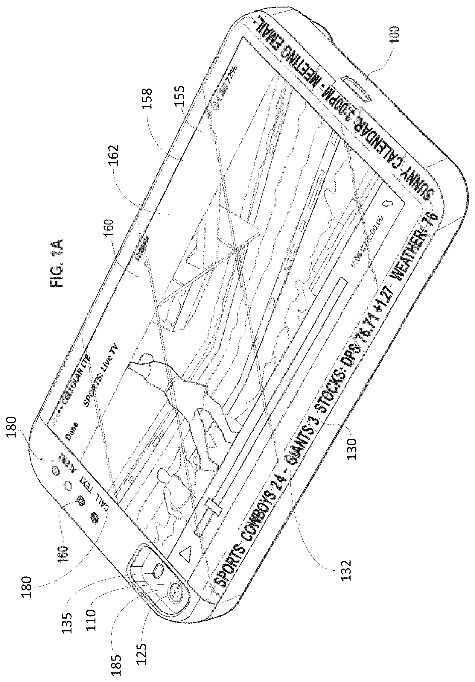 Patent US11785123 — Mobile device cover for use with a host mobile device — Figure 1