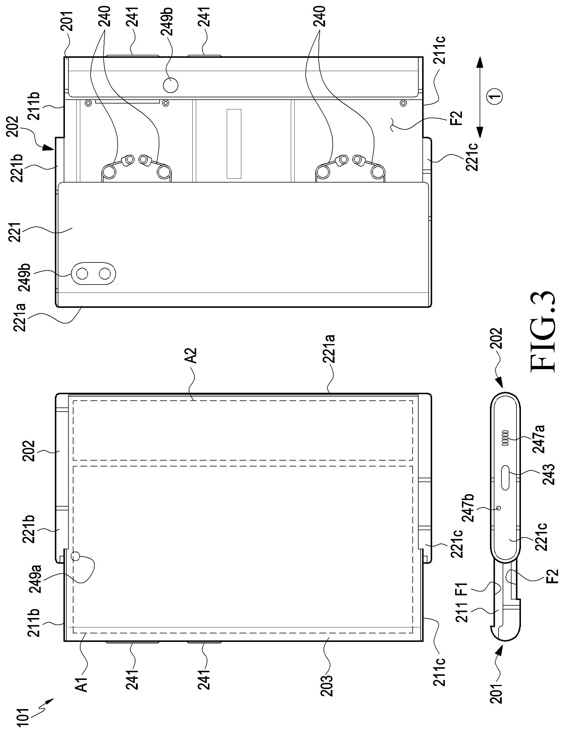 Patent US11785126 Figure 3 – Electronic device including acoustic assembly
