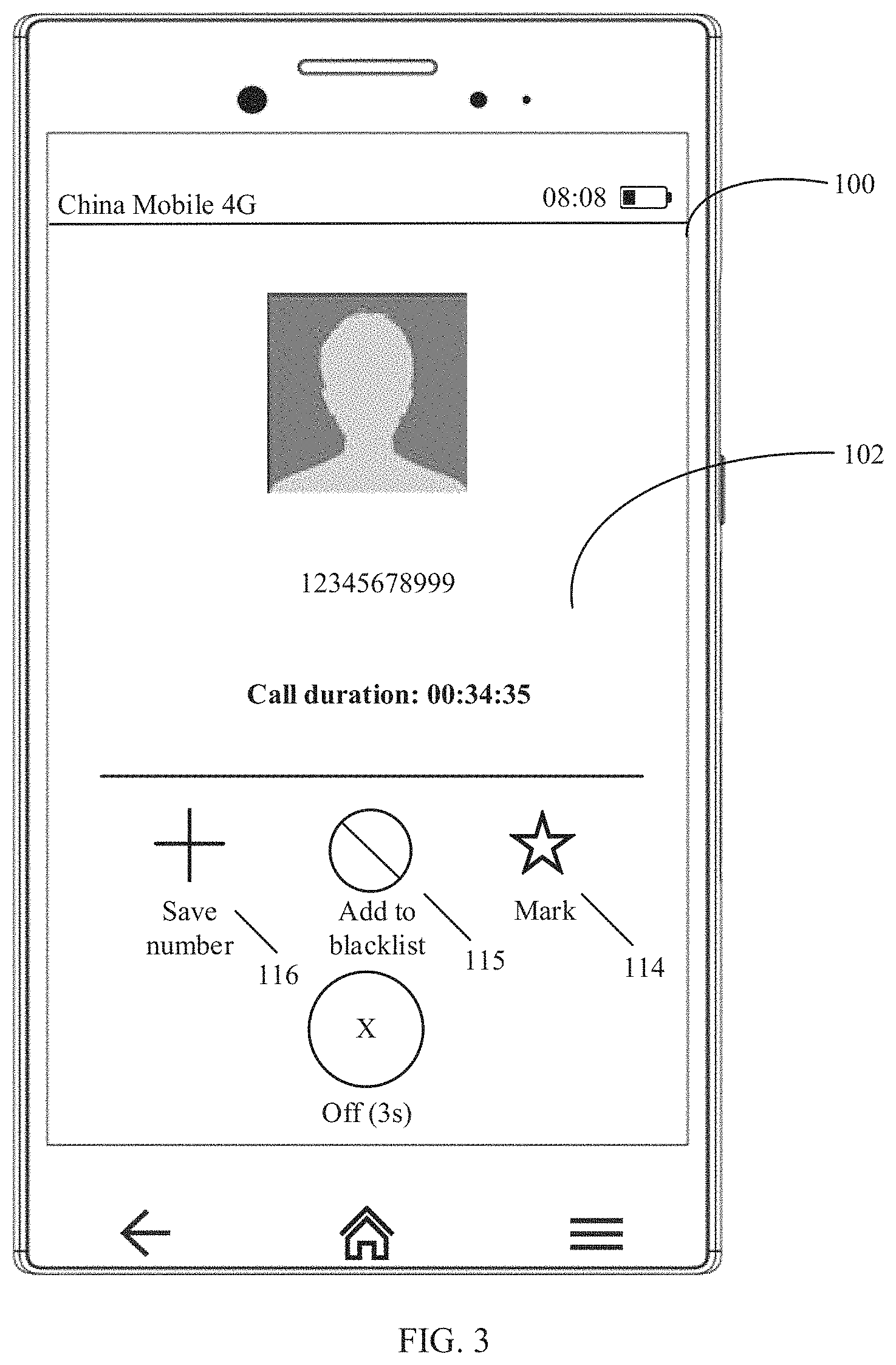 Patent US11785128 Figure 3 – Caller identification display method based on application, and terminal device