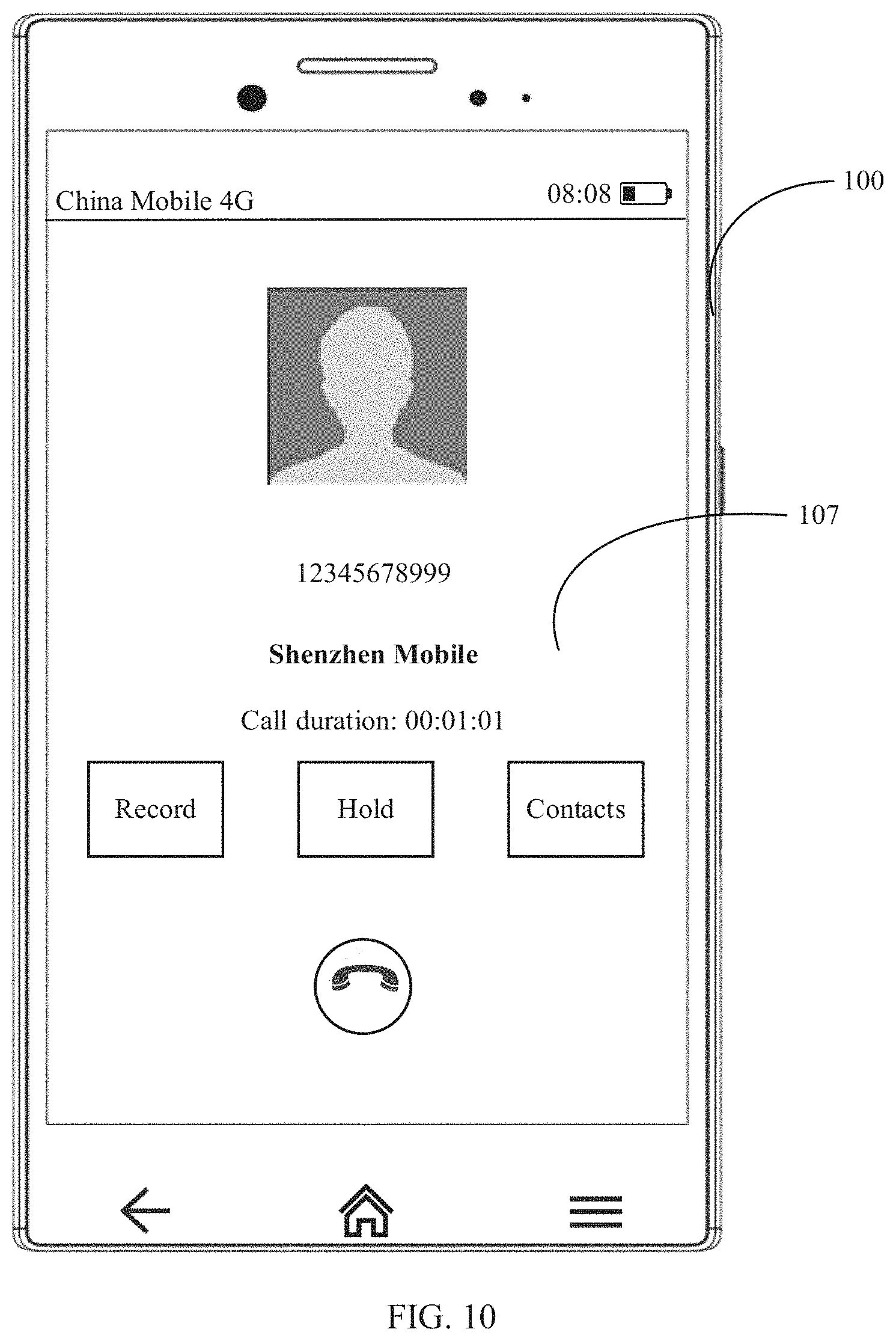 Patent US11785128 Figure 12 – Caller identification display method based on application, and terminal device