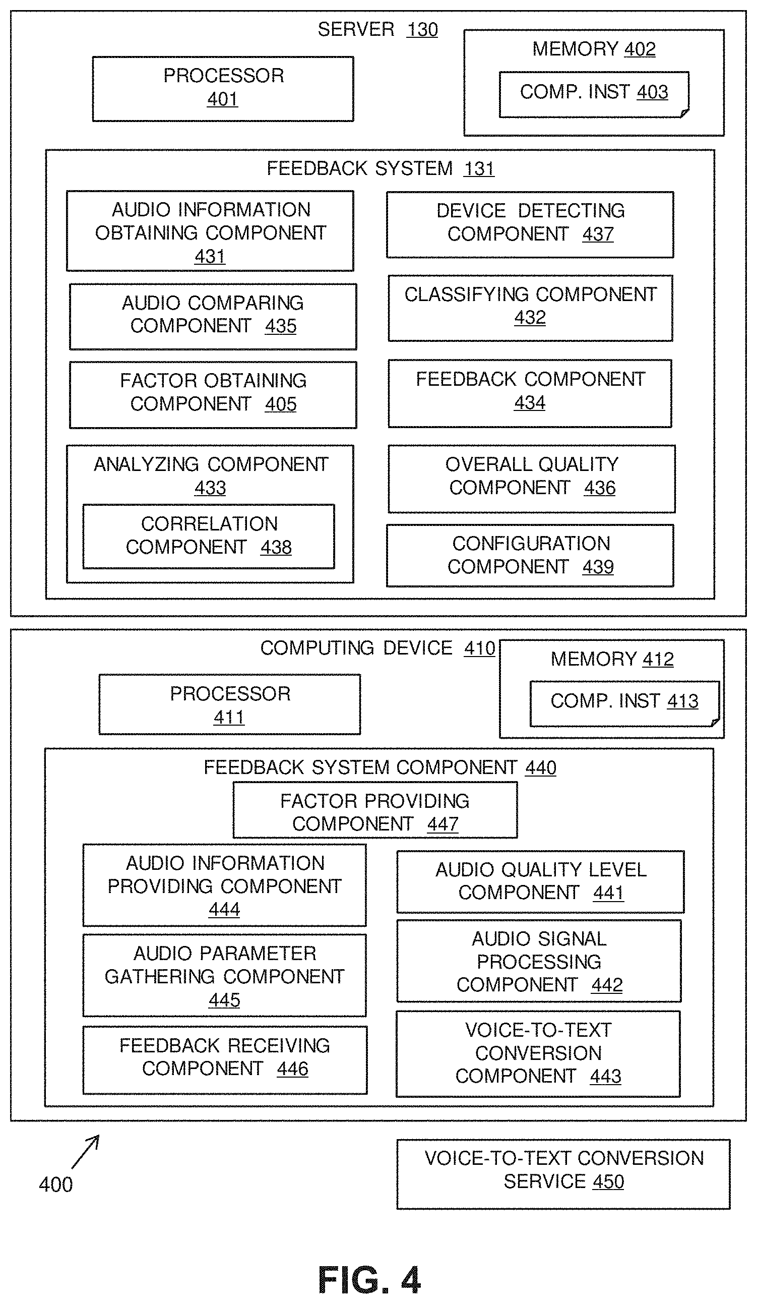 Patent US11785136 Figure 5 – Audio quality feedback during live transmission from a source