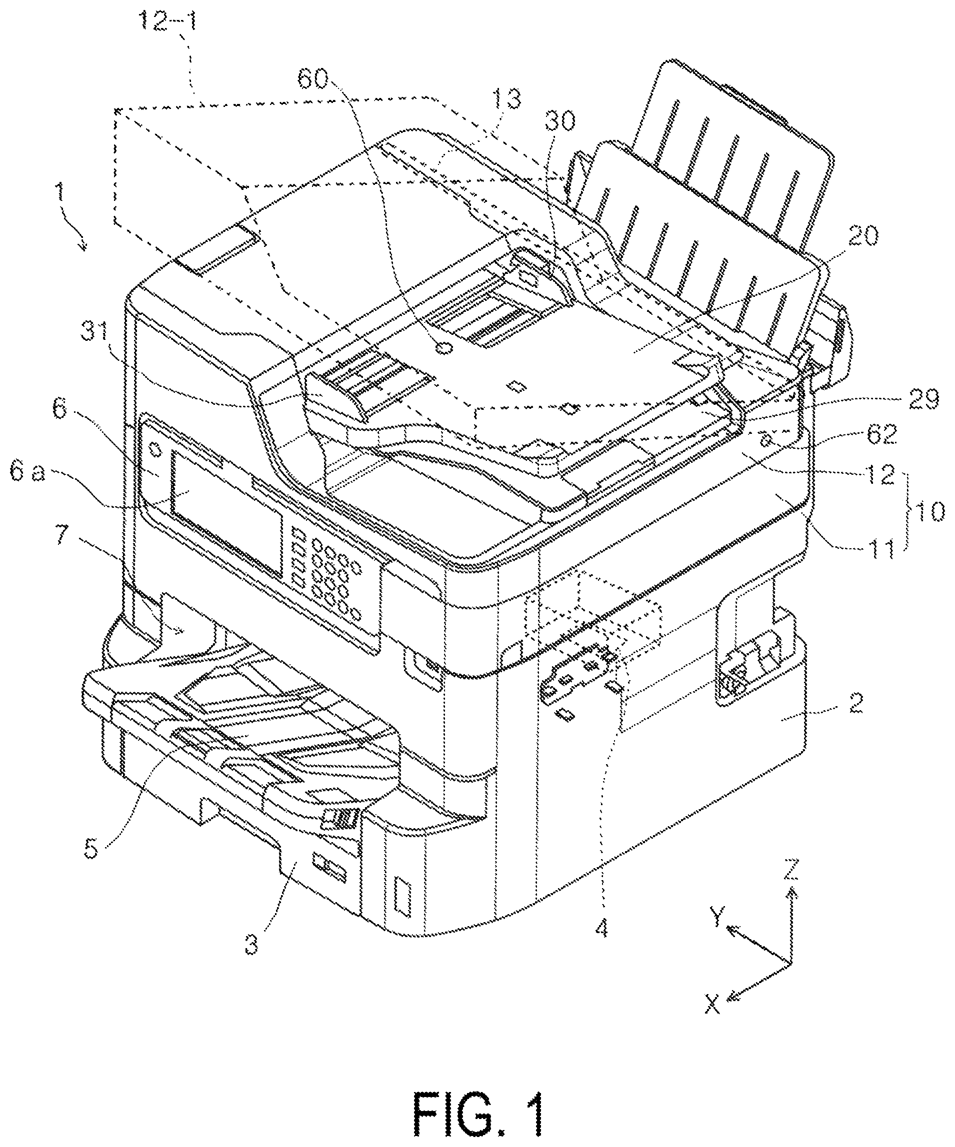 Patent US11785153 Figure 1 – Image reading device and recording device