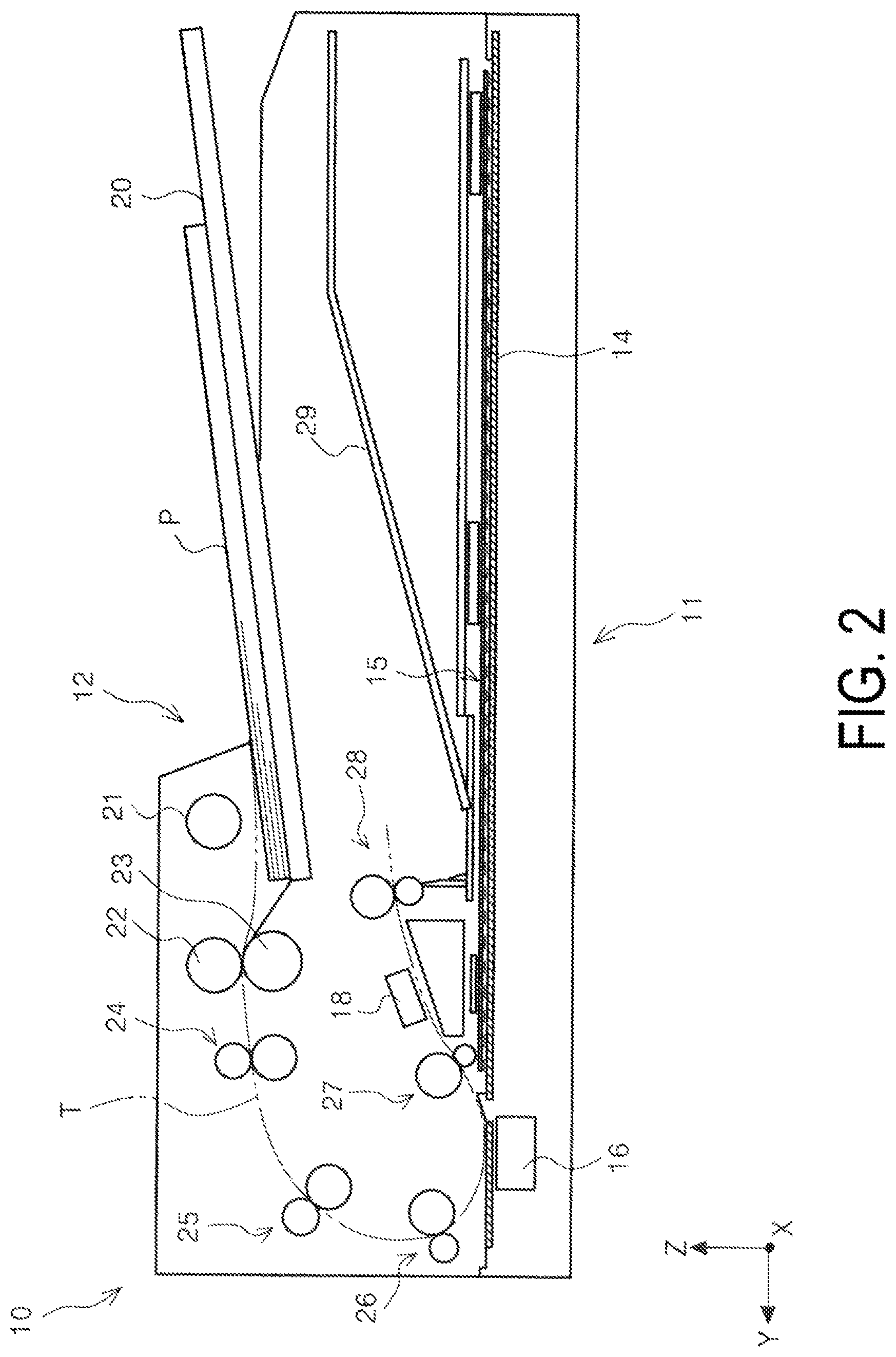 Patent US11785153 Figure 2 – Image reading device and recording device